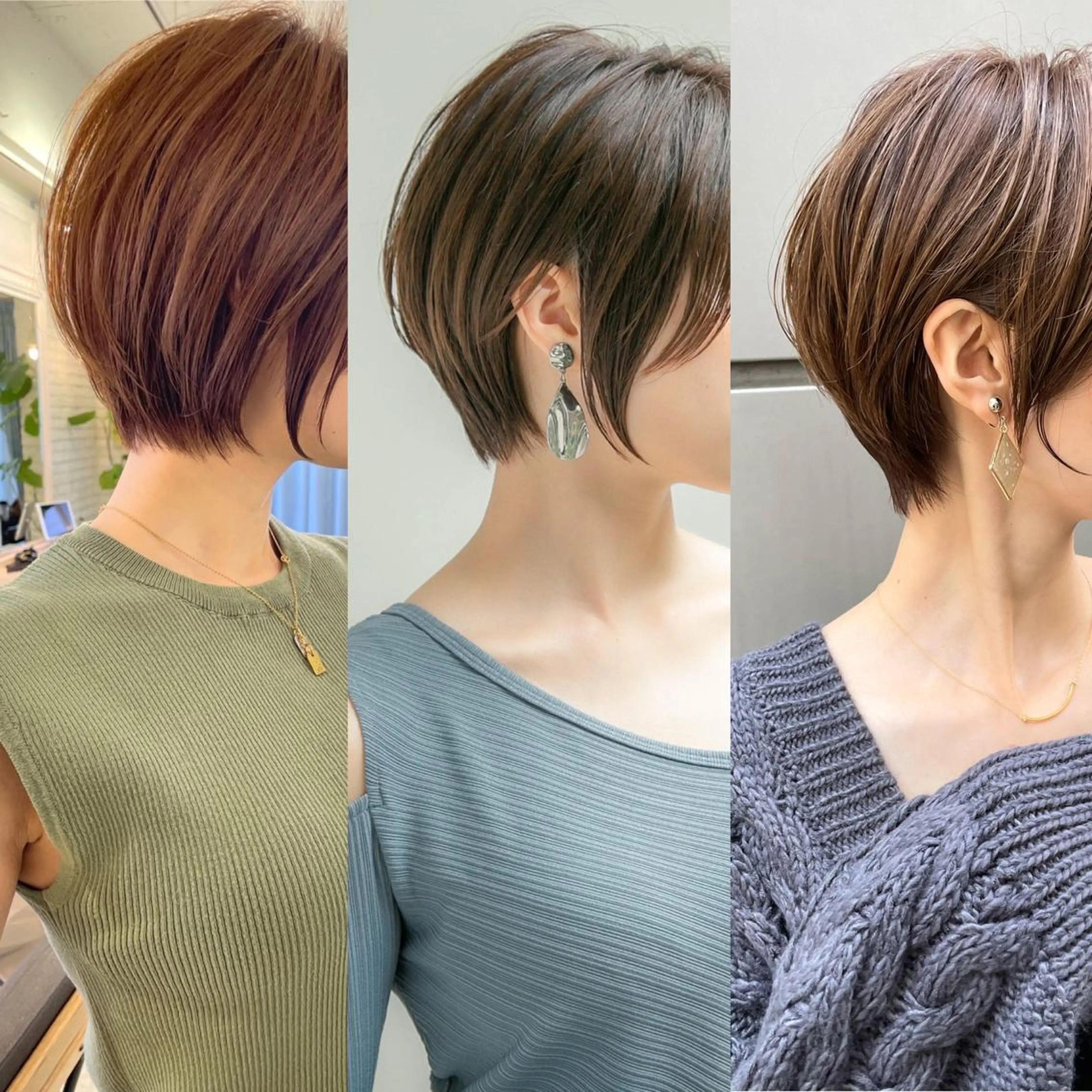 ショート カラー カット ヘアカラー トリートメント 縮毛/美髪/レイヤー ボブレイヤー/小原のヘアスタイル
