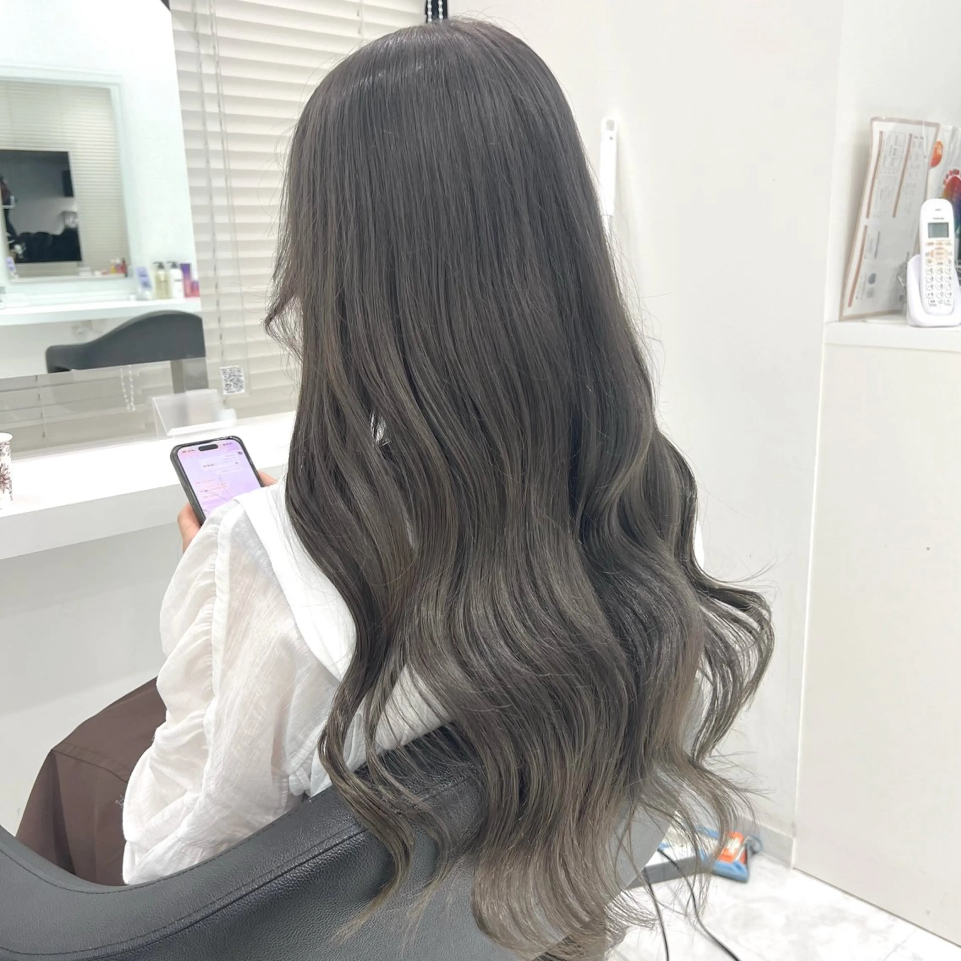 ロング カラー ヘアカラー トリートメント ヘアセット ♡艶髪グレージュ特化 CHIKARA♡のヘアスタイル