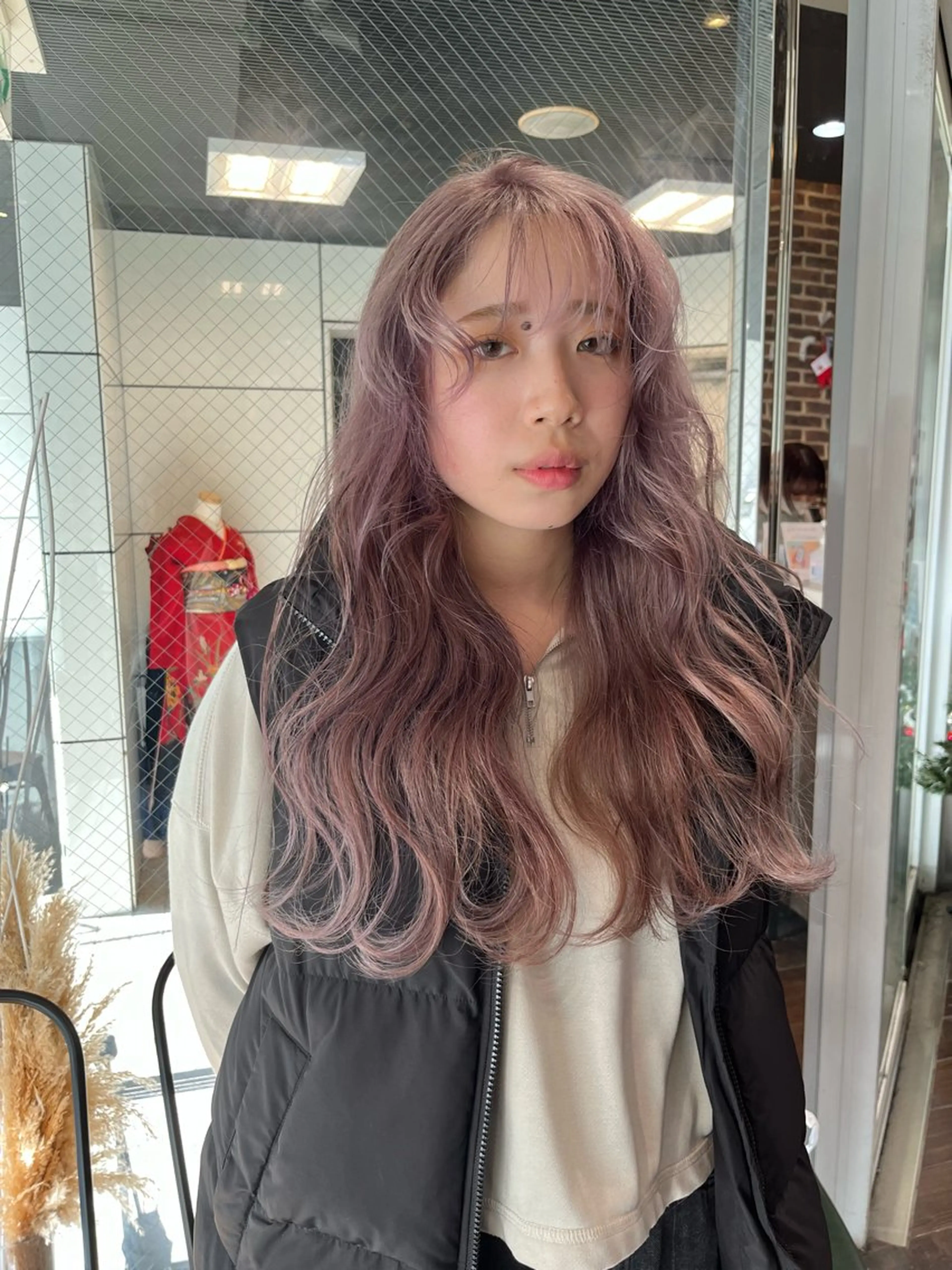 ロング カラー ブリーチ ケアブリーチ ダブルカラー ハイトーンカラー インナーカラー Rei /パーマ特化のヘアスタイル