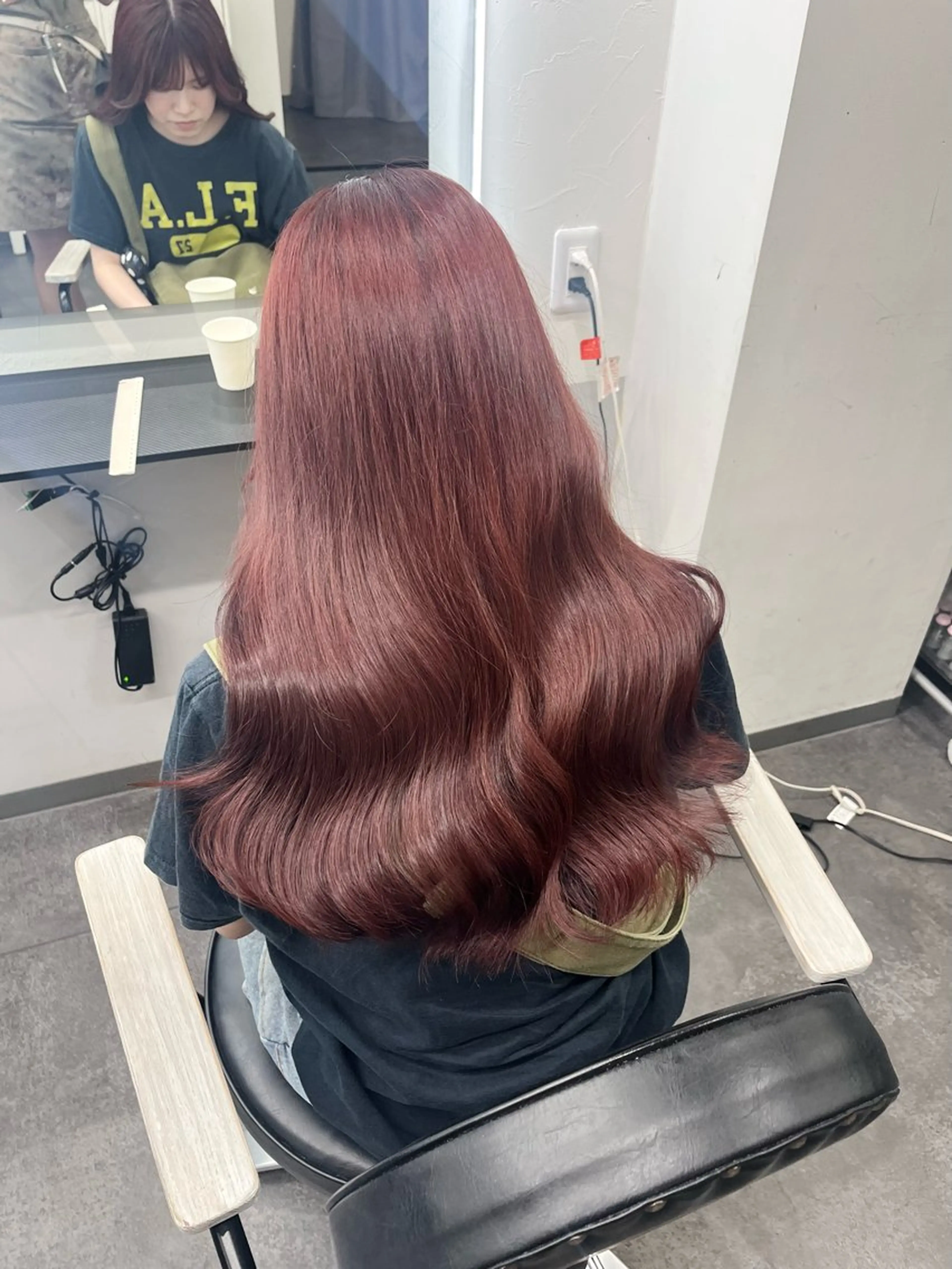 ロング カラー ヘアカラー トリートメント 艶カラー/顔周りレイ ヤー⭐️AYAKAのヘアスタイル