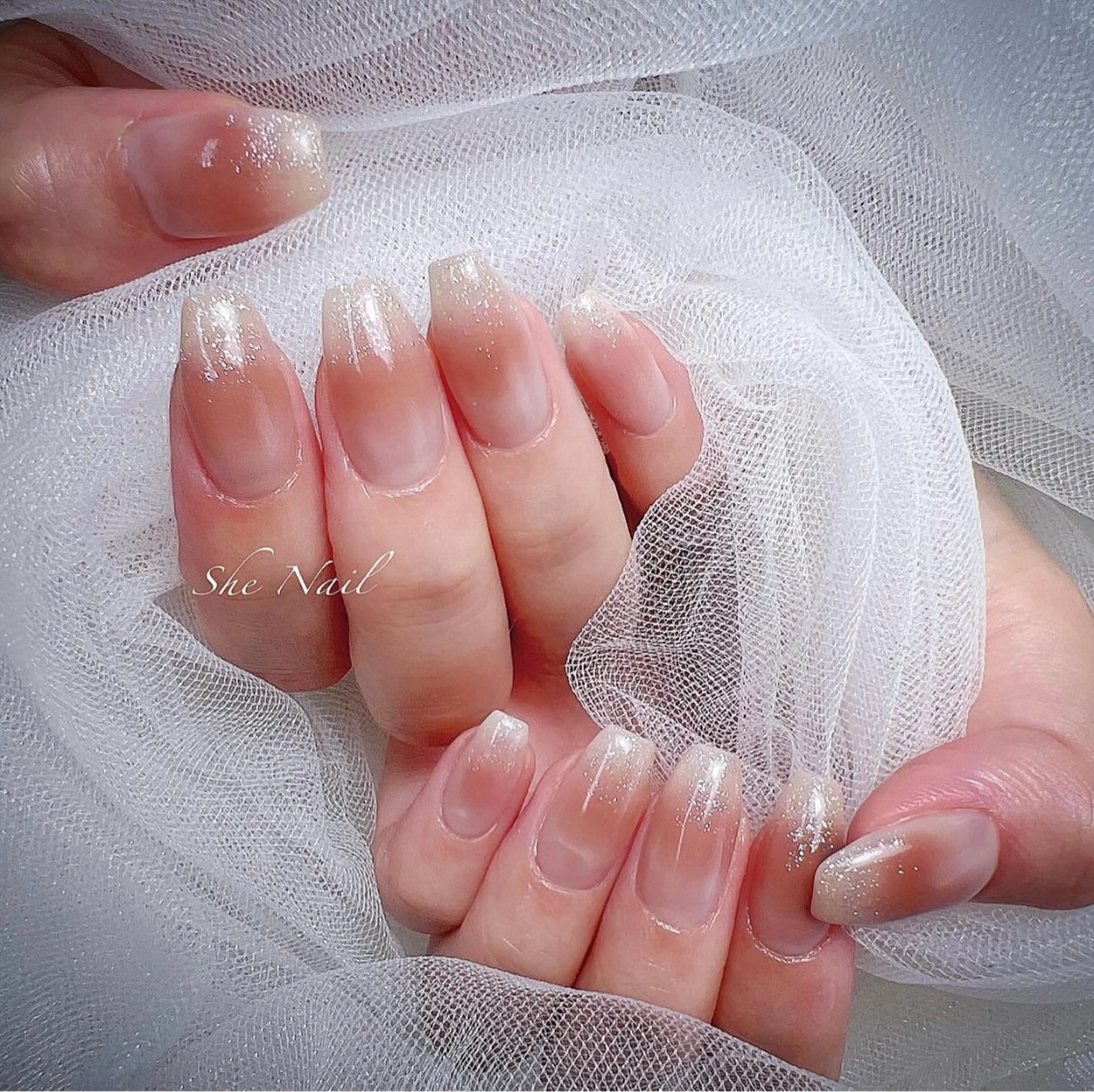 ネイル チークネイル 長さ出し フレンチネイル マグネットネイル 持ち込み She   Nail所属・ISA_ BELLAのネイルデザイン