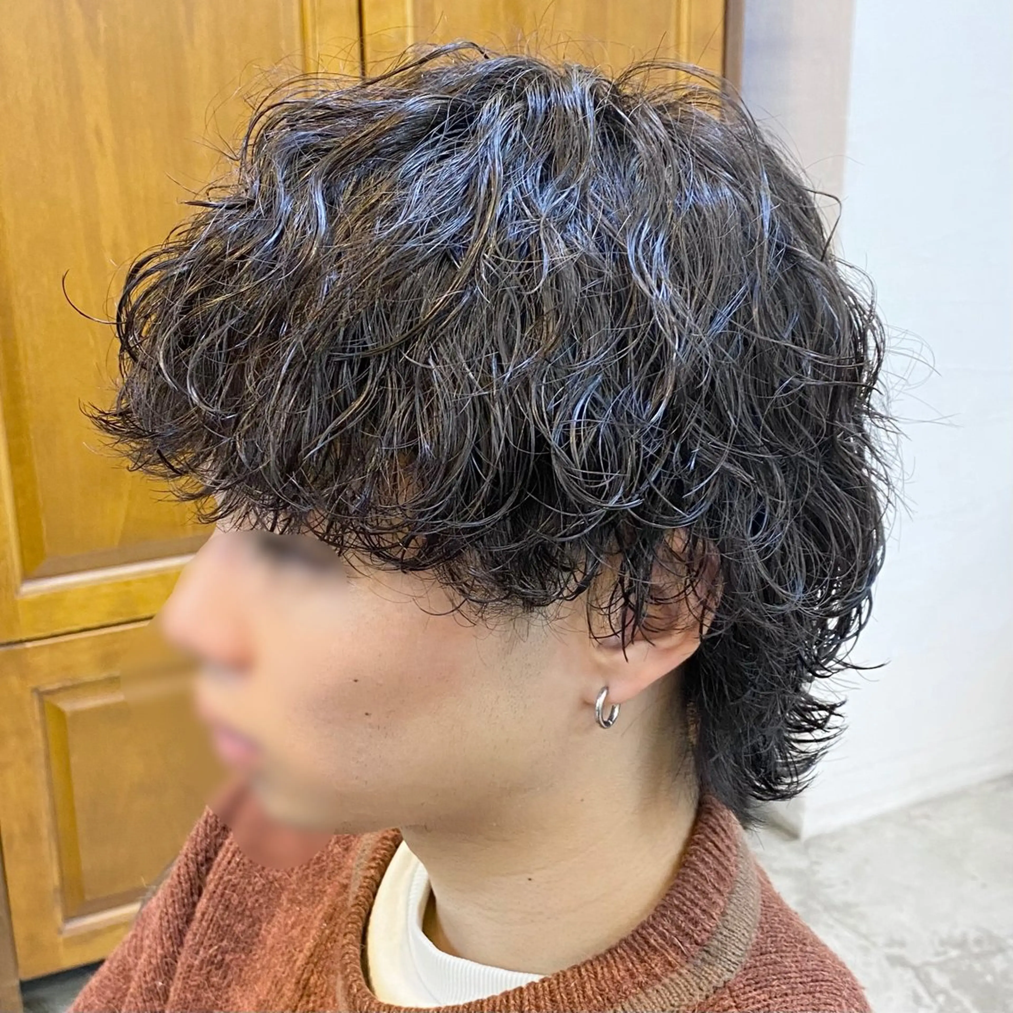 パーマ メンズ メンズパーマ 波巻きパーマ メンズウルフカット ウルフカット カット パーマ Vicke所属・メンズ特化/韓国風 ❤️‍🔥吉野あいかのヘアスタイル