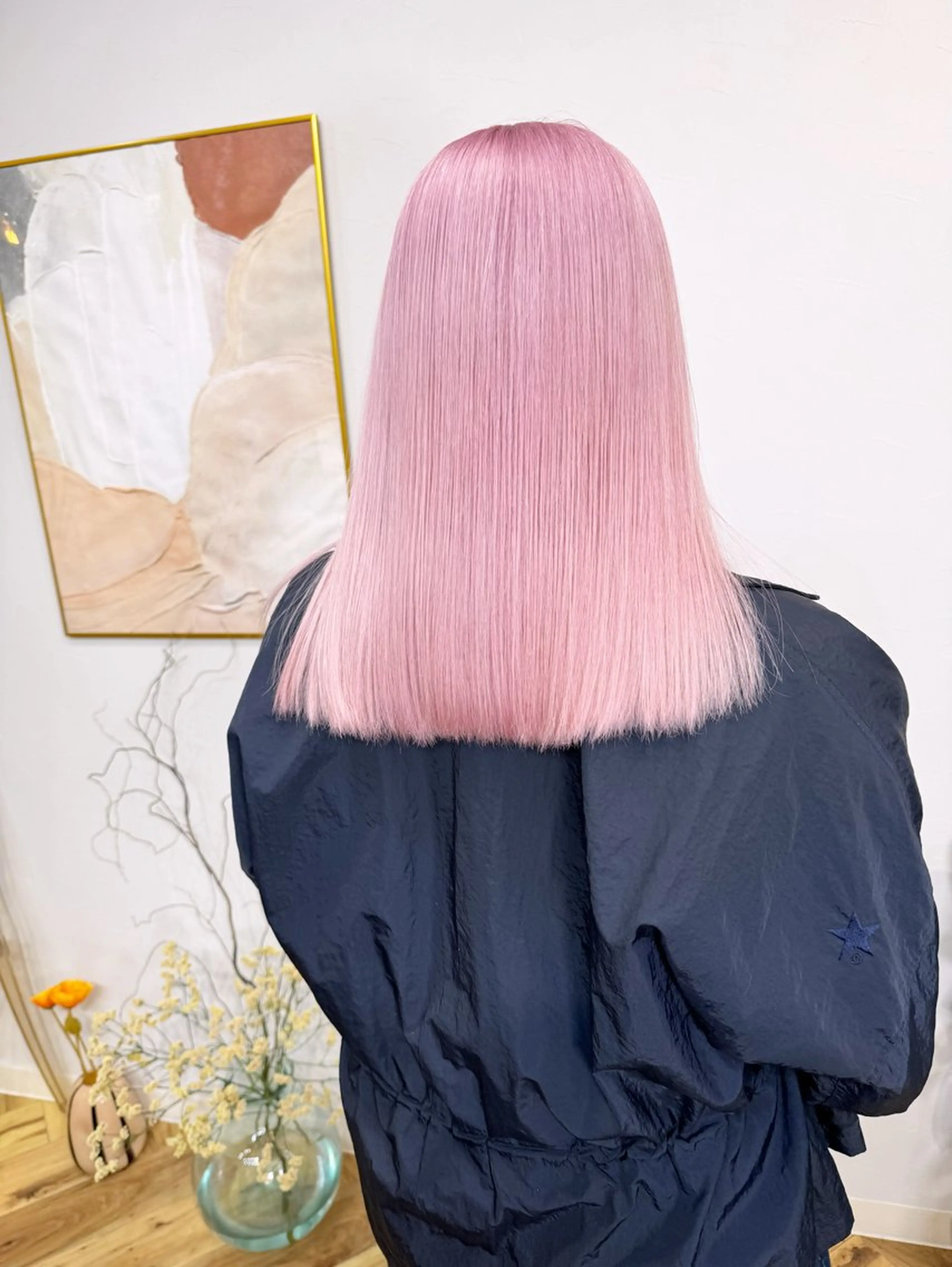 ミディアム カラー ヘアアレンジ ミディアムパーマ ブリーチ ケアブリーチ ダブルカラー ハイライトカラー ヘアカラー トリートメント lani 天神大名/ブリーチのヘアスタイル