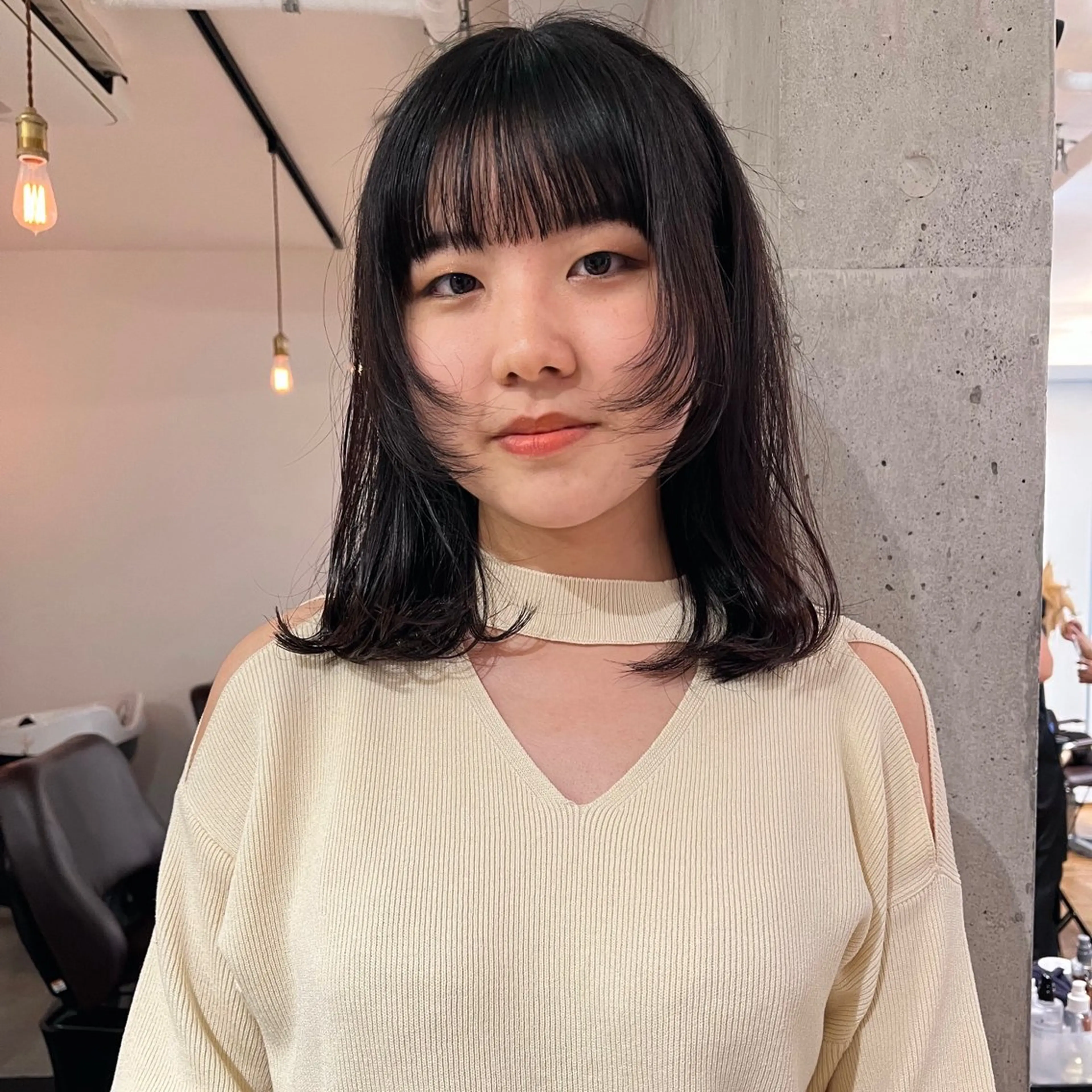 ミディアム 顔まわりレイヤー レイヤーカット ウルフカット 暖色/パーマ 🌼クニトウメイのヘアスタイル