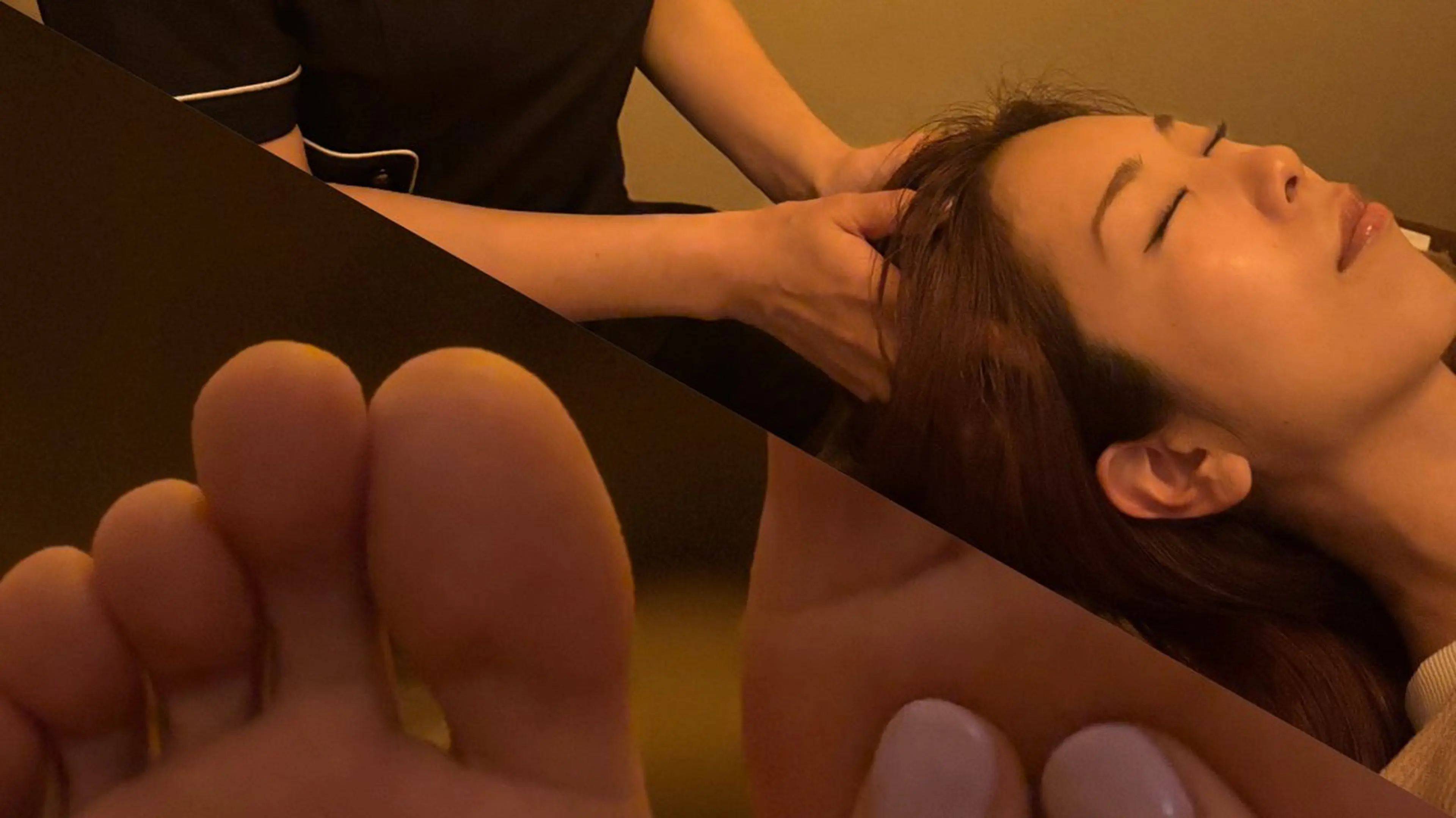 脳疲労改善/快眠とたるみ改善を同時に叶えるドライヘッドスパ ✖️足のむくみも取れるフットスパ 60分の写真