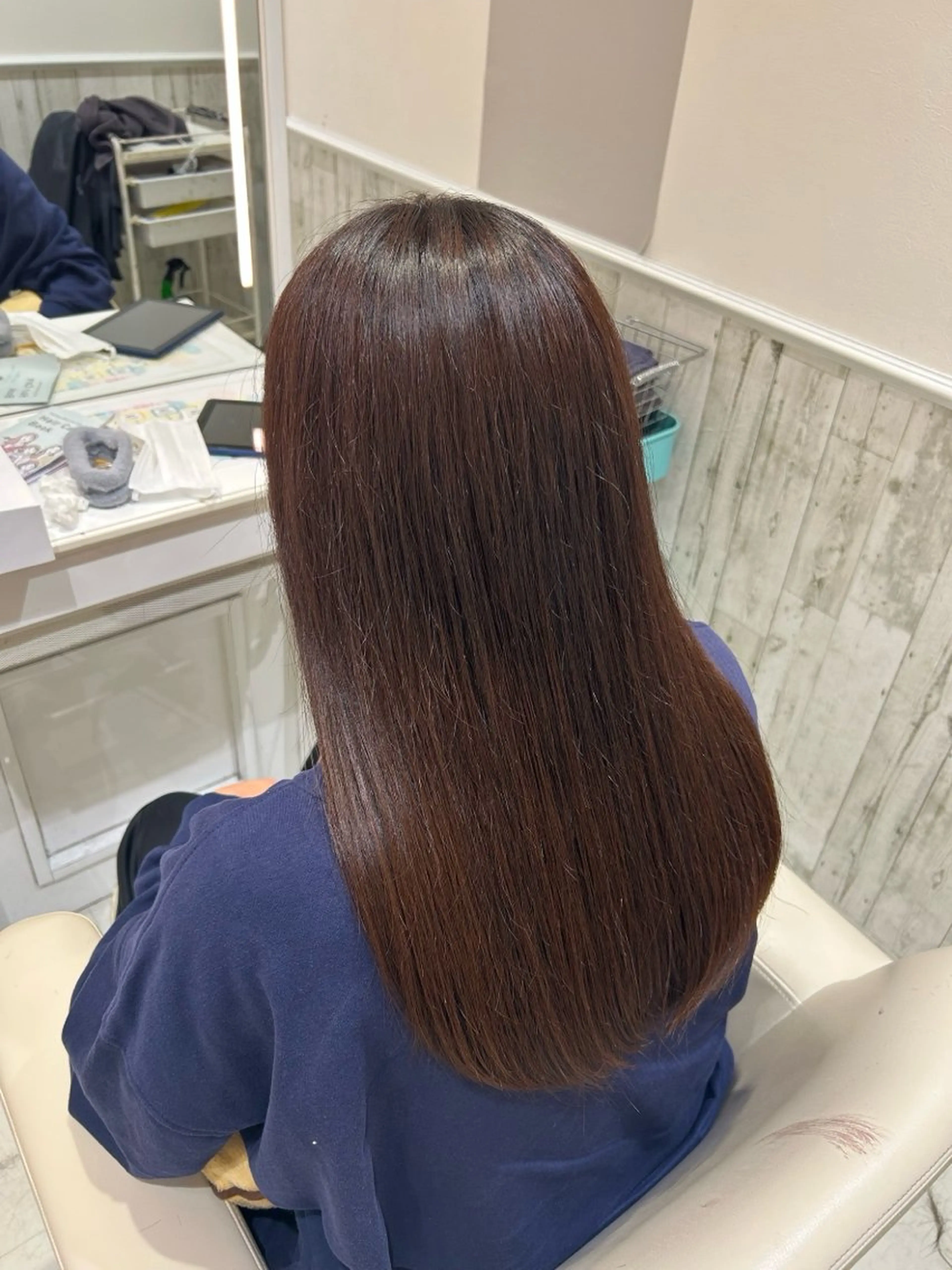 ロング カラー ブラウンカラー カット ヘアカラー トリートメント ORANGEPOP 南船橋店所属・富 菜那里のヘアスタイル