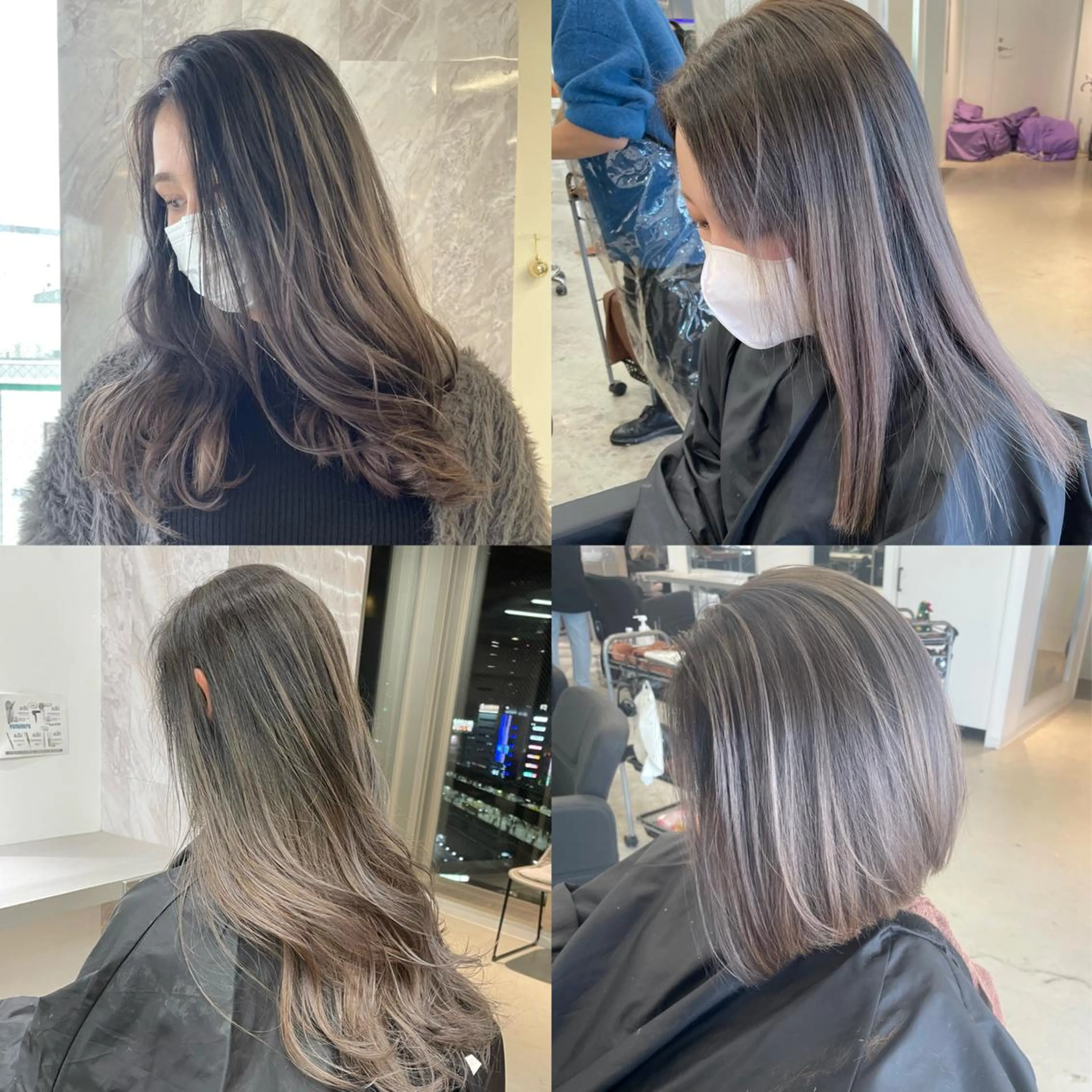 セミロング カラー ヘアアレンジ バレイヤージュ レイヤーカット カット ヘアカラー トリートメント 🎗秋山勇 /三宮指名No.1のヘアスタイル