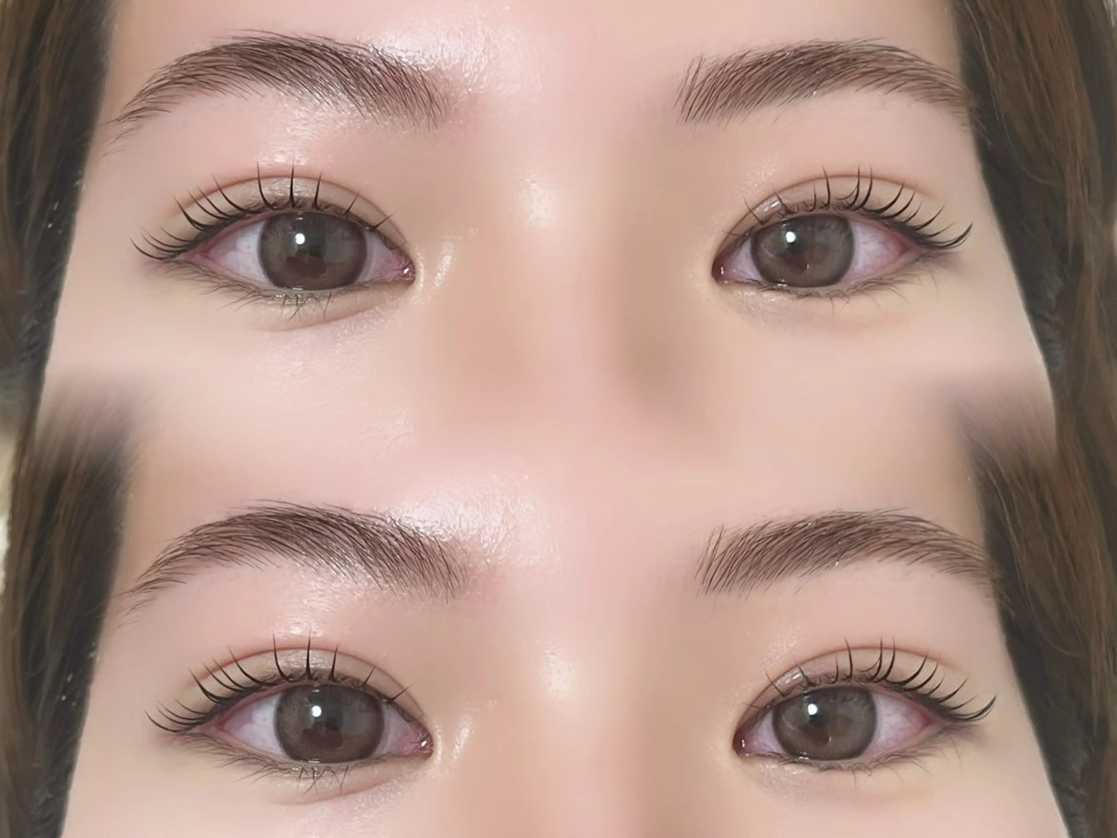 アイブロウ 💞ふんわり束感まつ 毛＆美眉🩰ミク💞のマツエク・マツパデザイン