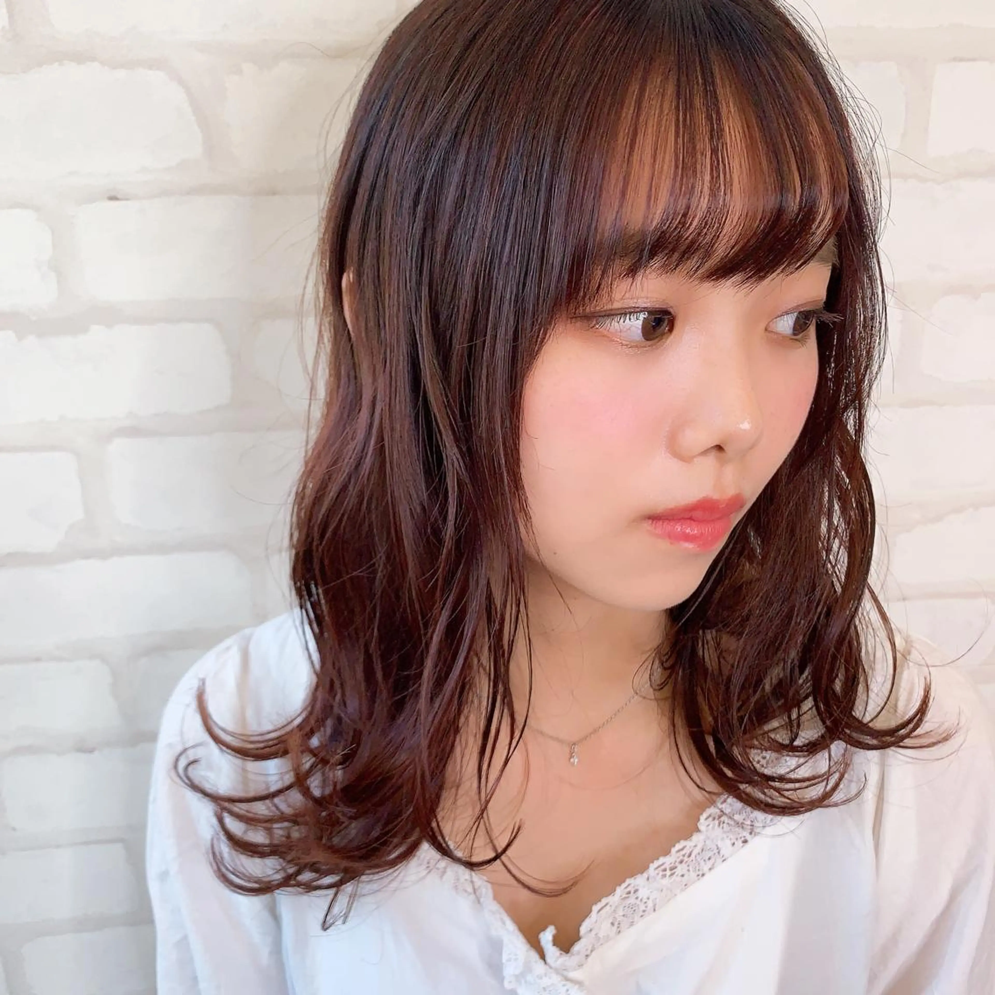 セミロング カラー ピンクカラー バイオレットカラー レイヤーカット 艶色&髪質改善 ✨ヨシムラユウシのヘアスタイル