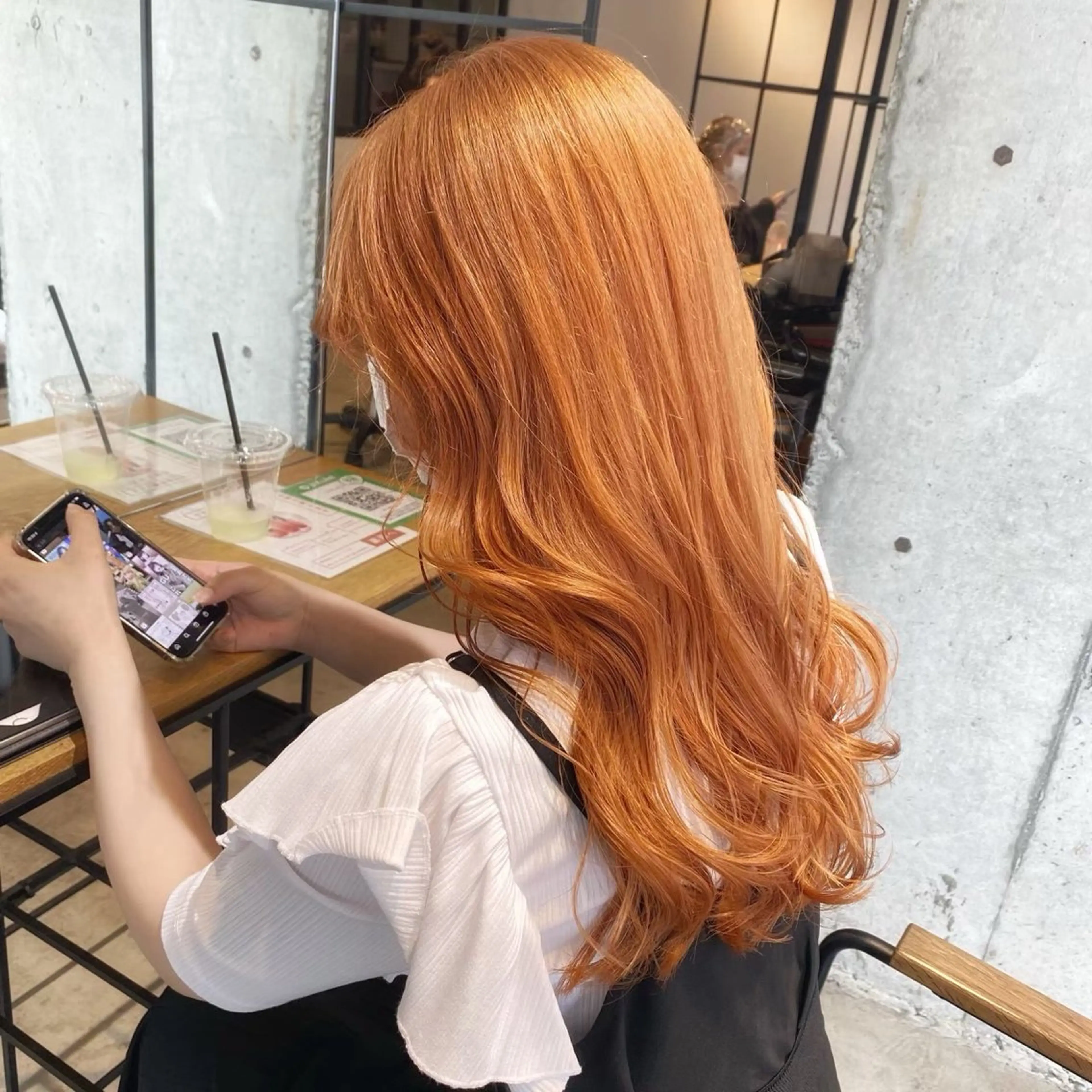 ロング カット ヘアカラー トリートメント ベージュカラー/新潟 オリーブ/落合優吾のヘアスタイル