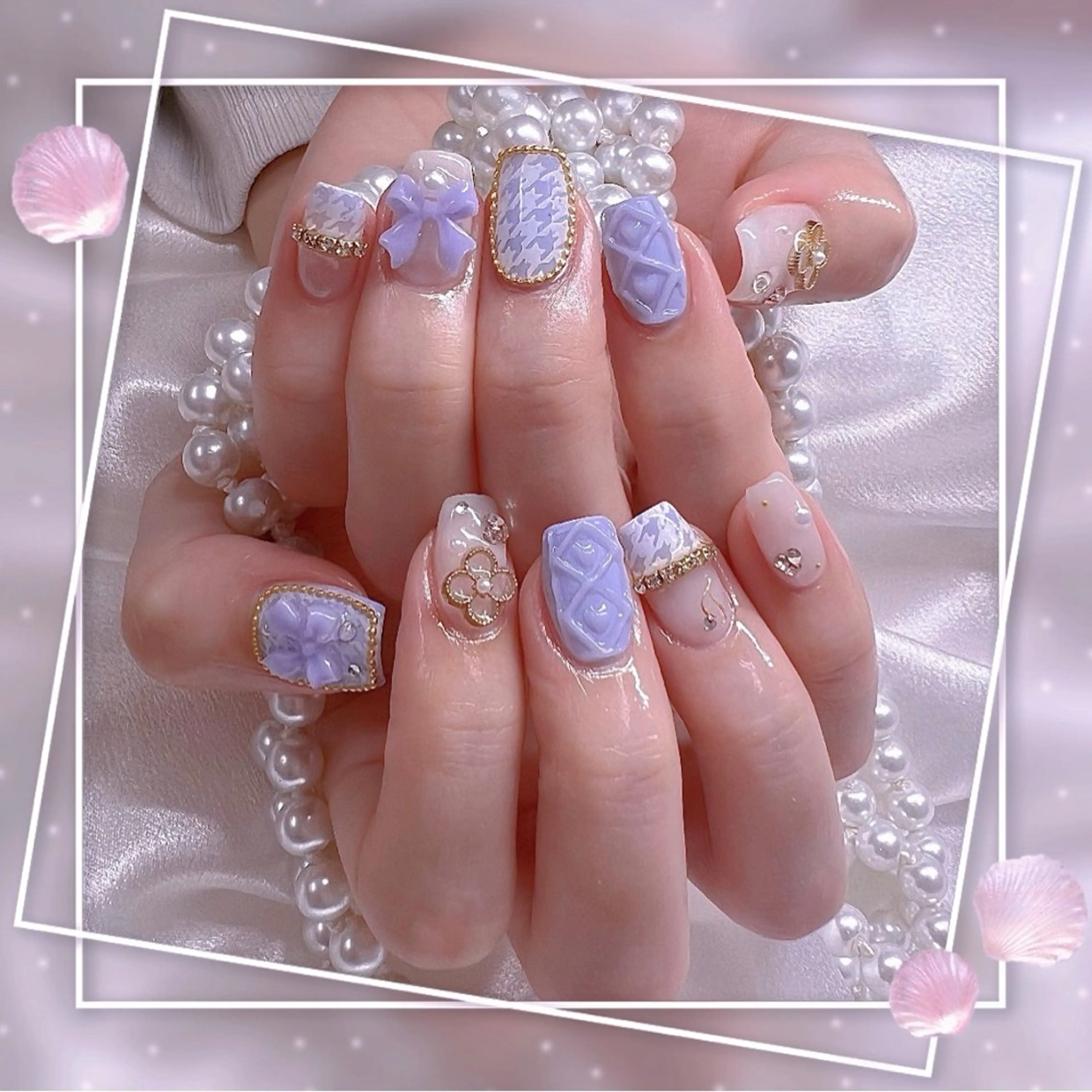 ネイル フレンチネイル グラデーション キラキラネイル 韓国ネイル マグネットネイル ハンドネイル Chill Nailsalonのネイルデザイン