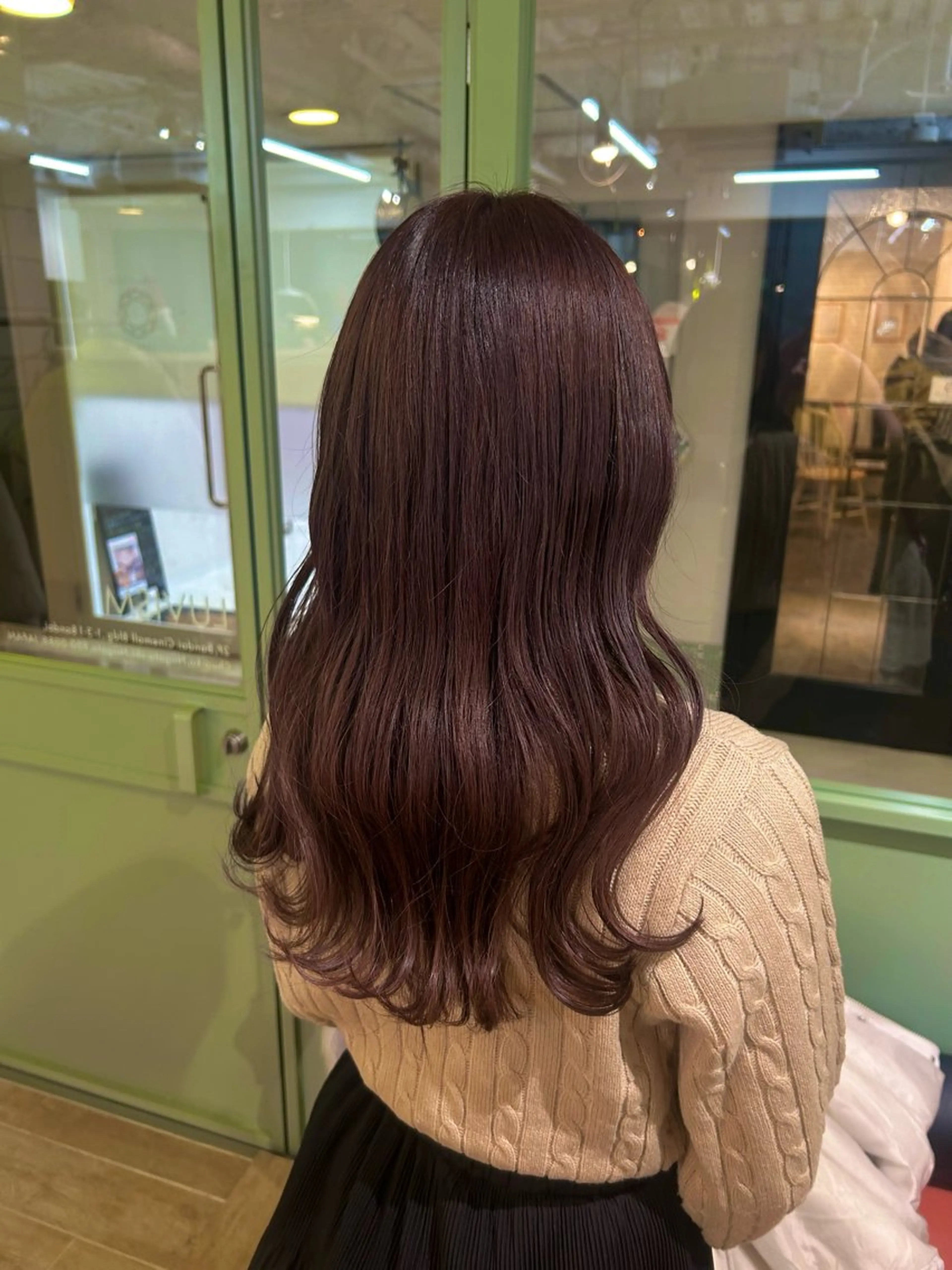 カラー ヘアカラー トリートメント ベージュ/ダブルカラ ー/新潟駅/青柳萌果のヘアスタイル