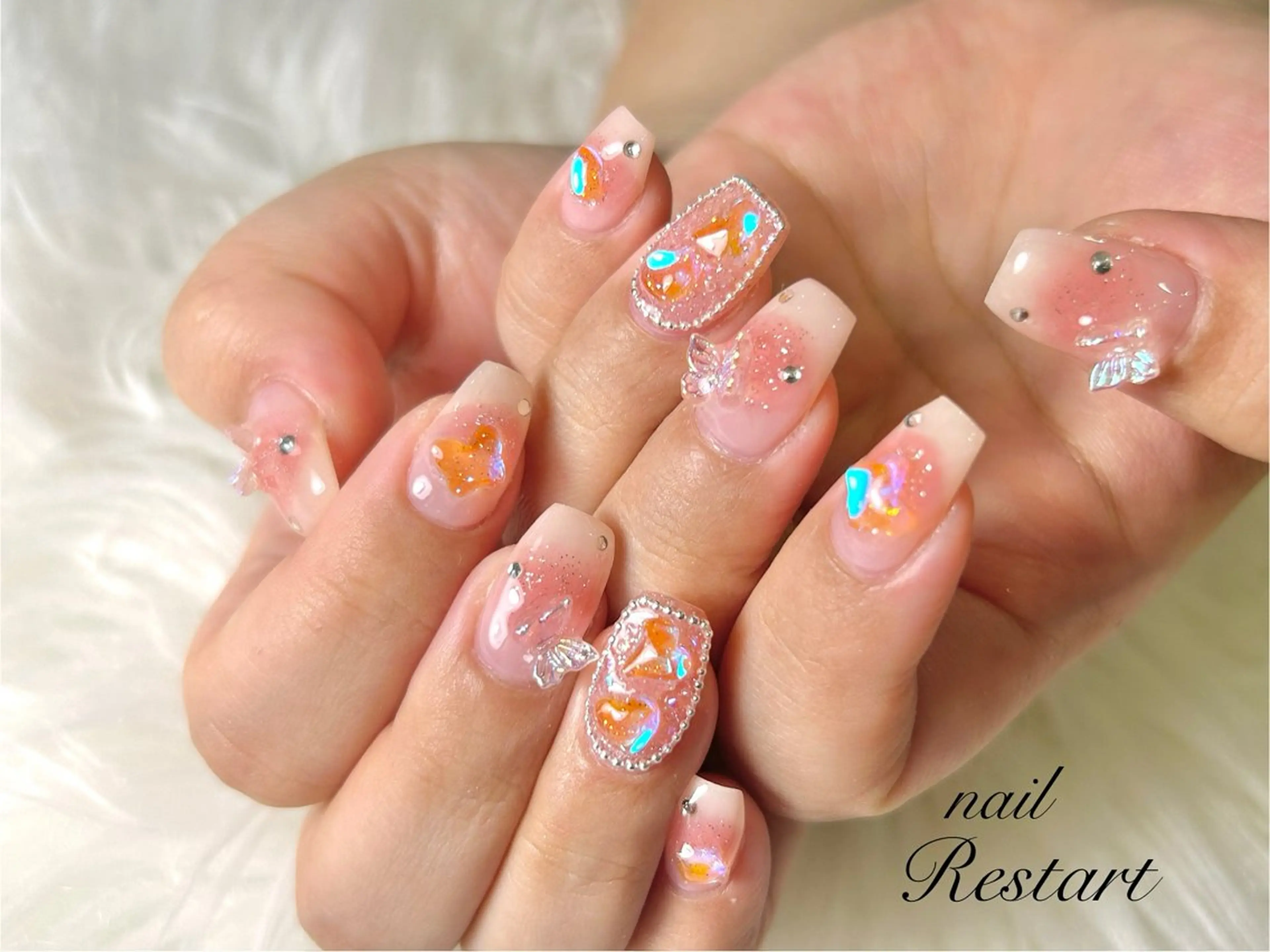 ミディアム ハンドネイル nail Restart所属・Restart YURIのネイルデザイン