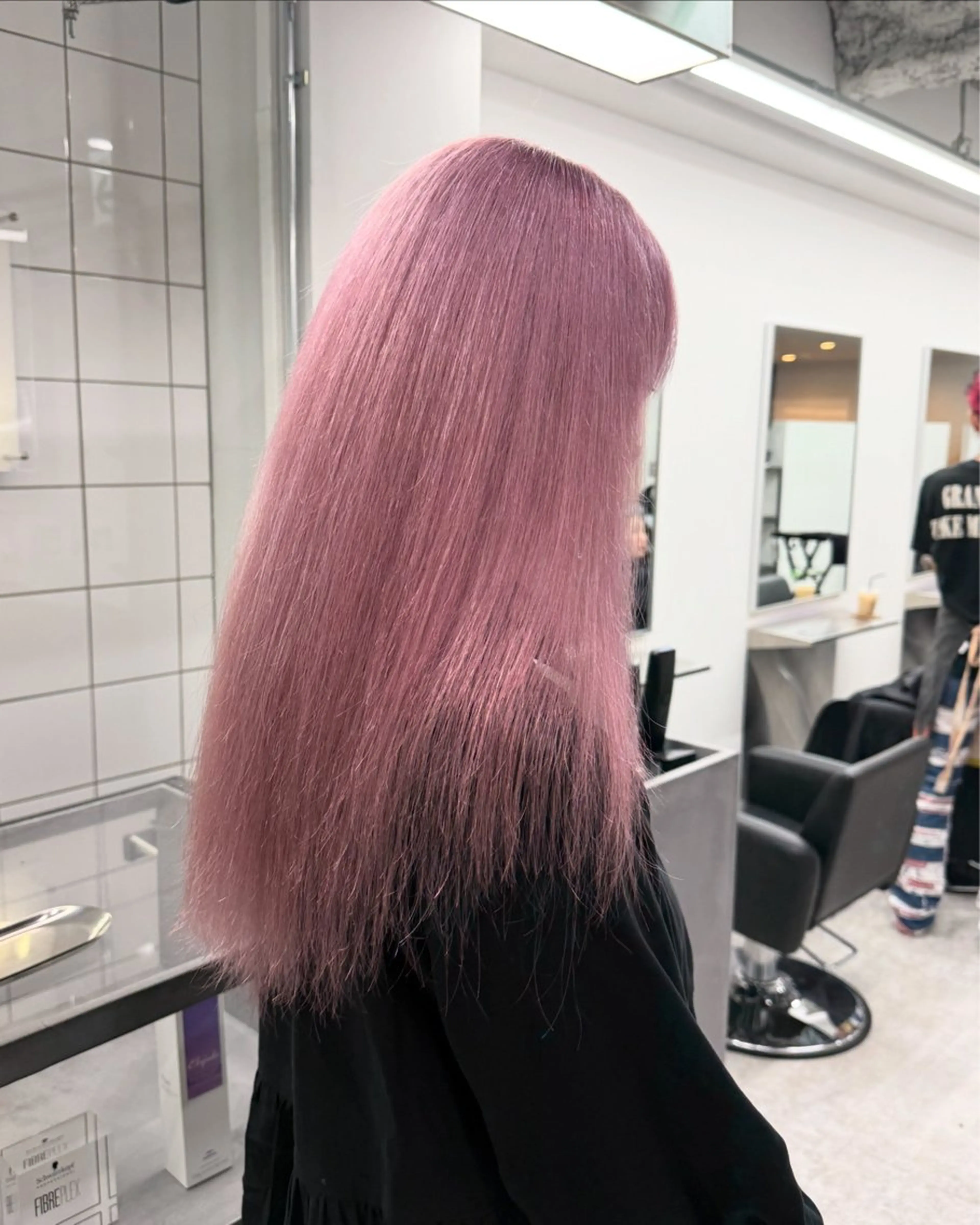 セミロング カラー ピンクカラー ヘアカラー ハイトーン特化/ ムラ修正/拓真のヘアスタイル