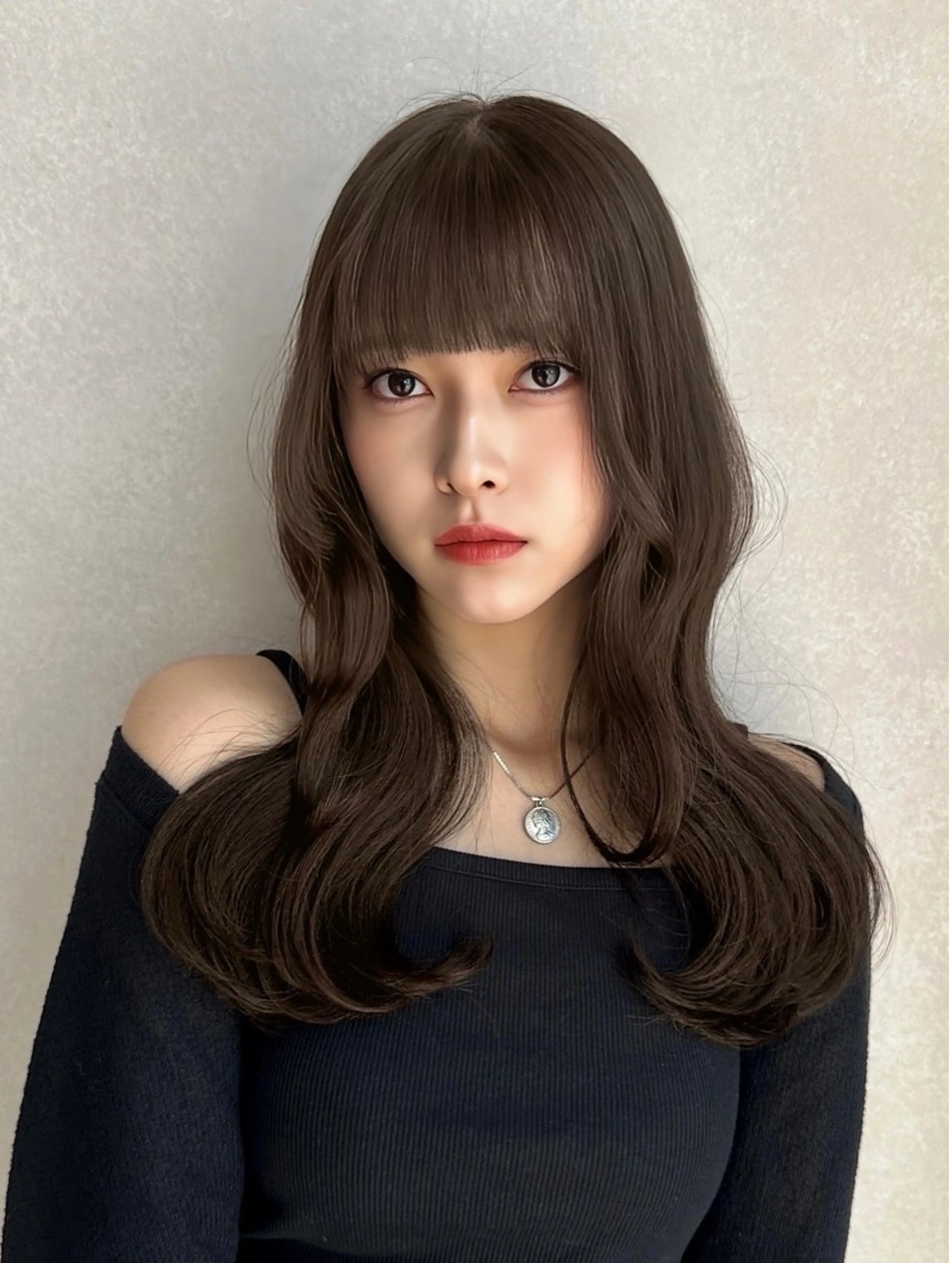 ミディアム カラー ヘアカラー Aura所属・丸山 心 / 艶カラーのヘアスタイル