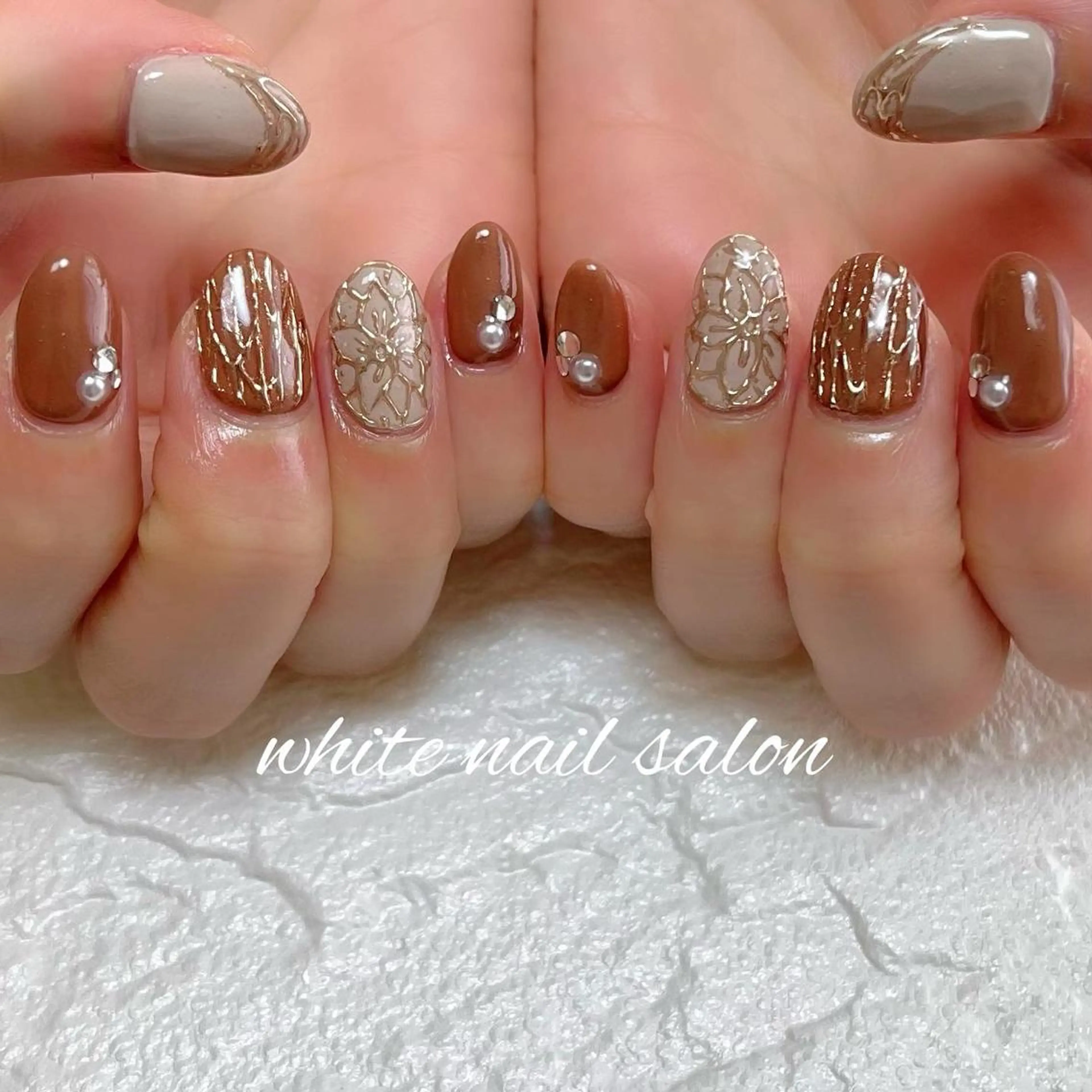 ネイル フットネイル ジェルネイル ハードジェル ラメ(グリッター) 持ち込み ハンドネイル white nail salonのネイルデザイン