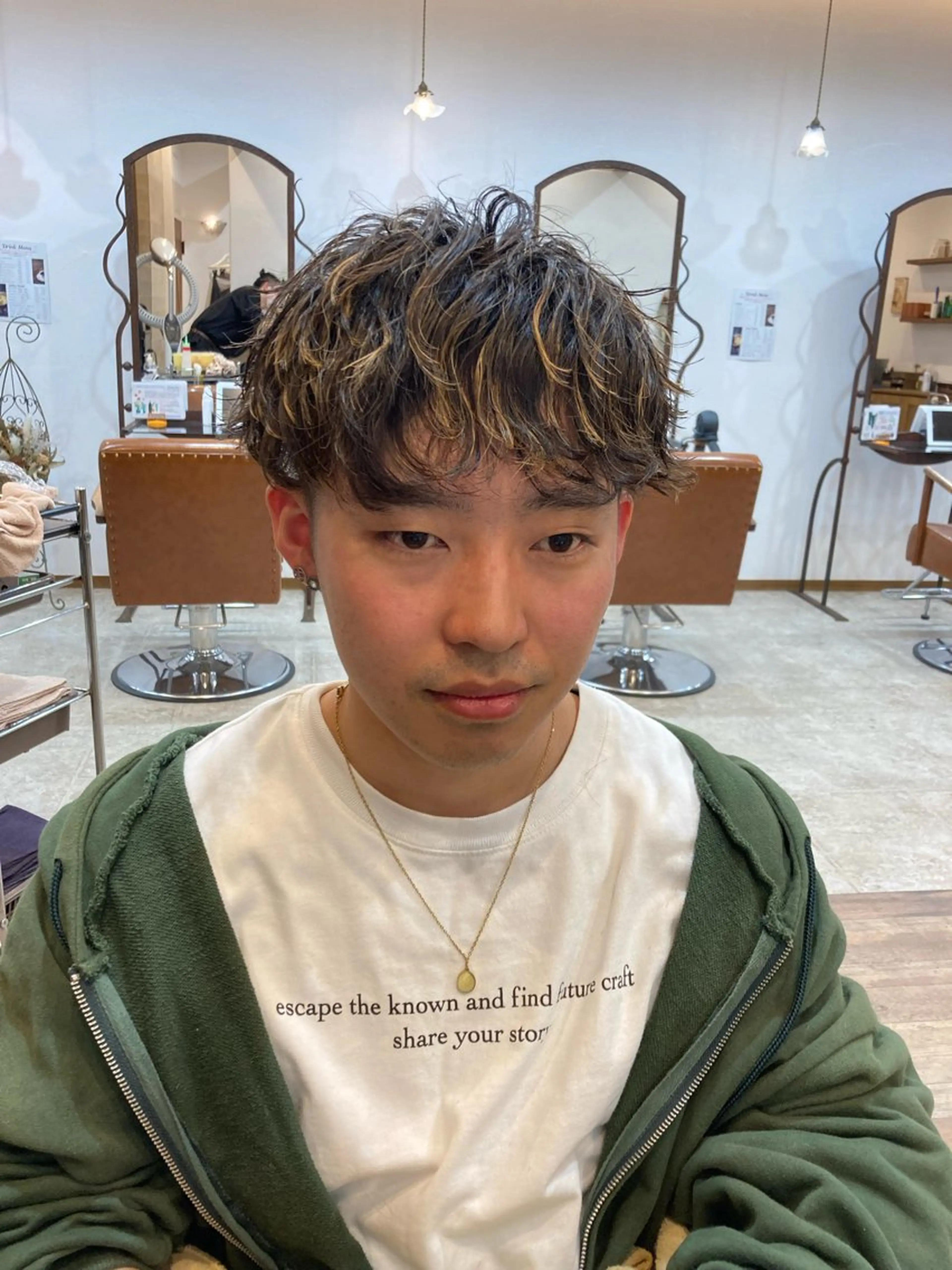 ショート カラー パーマ メンズ カット特化型 美容師/栗本のヘアスタイル