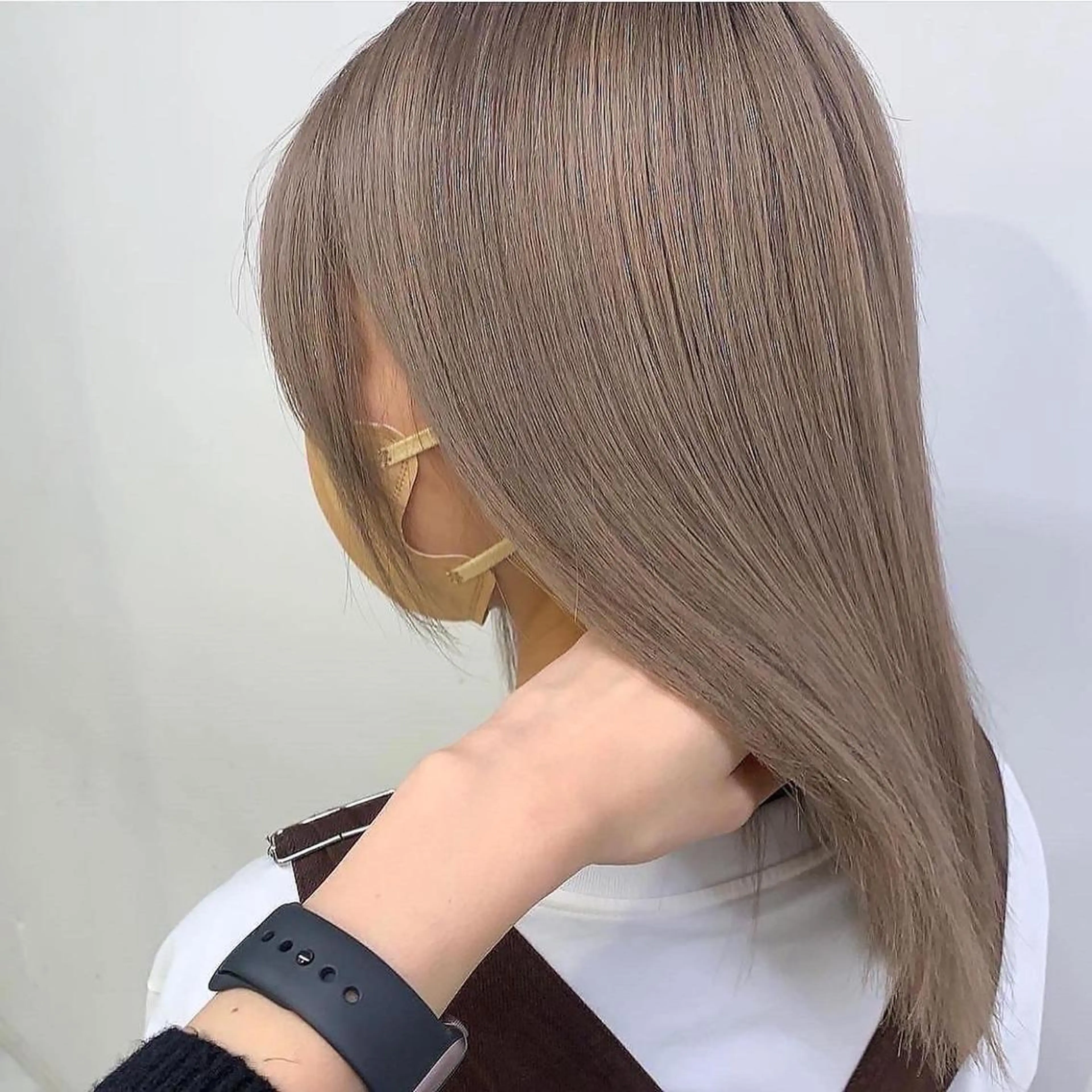 ミディアム カラー ヘアカラー トリートメント ヘッドスパ ヘアセット 🥞ベージュ系カラー 【すずきりほ】🥞のヘアスタイル