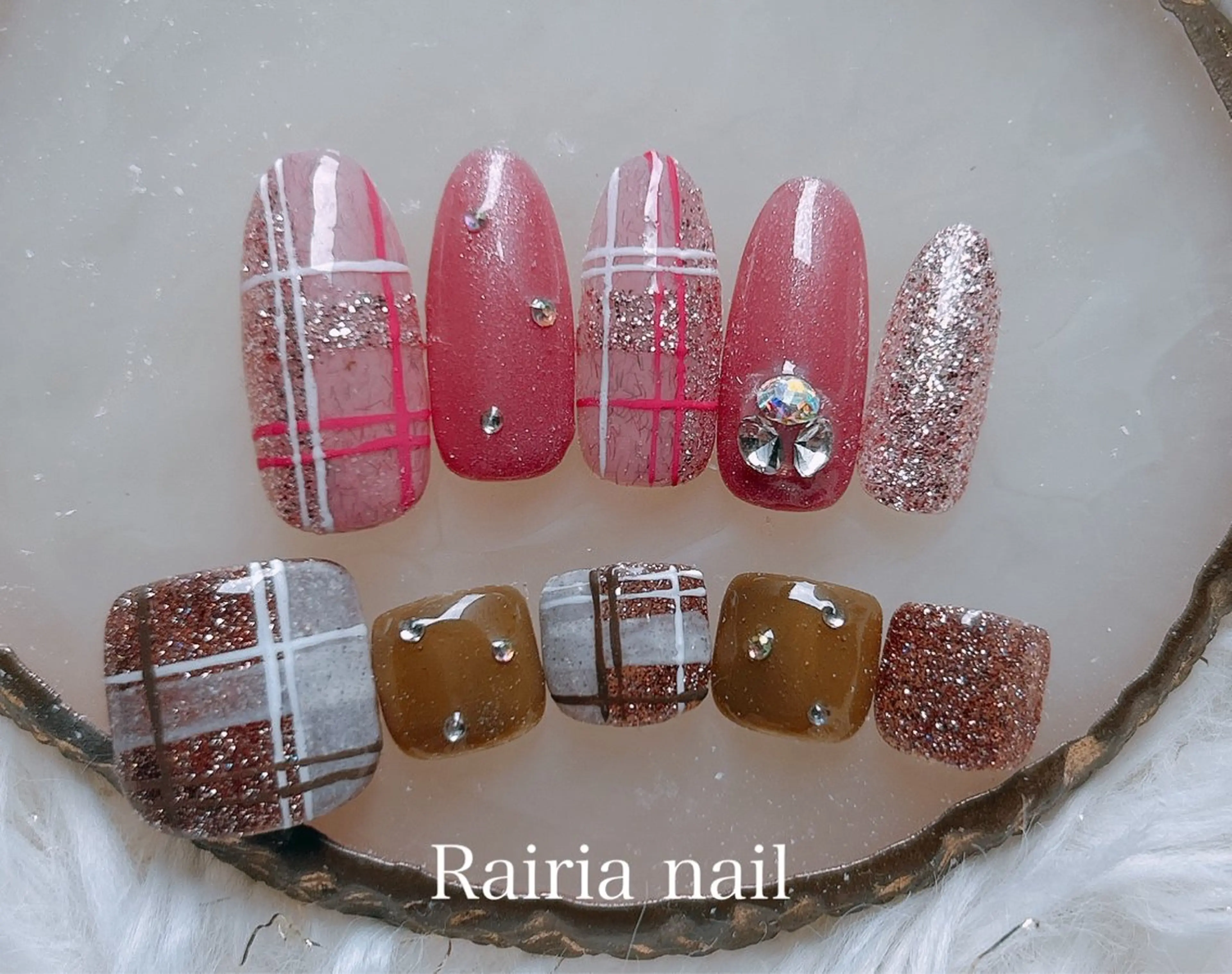ネイル アートネイル ジェルネイル 持ち込み ニュアンスネイル パラジェル Rairia nail本八幡店のネイルデザイン