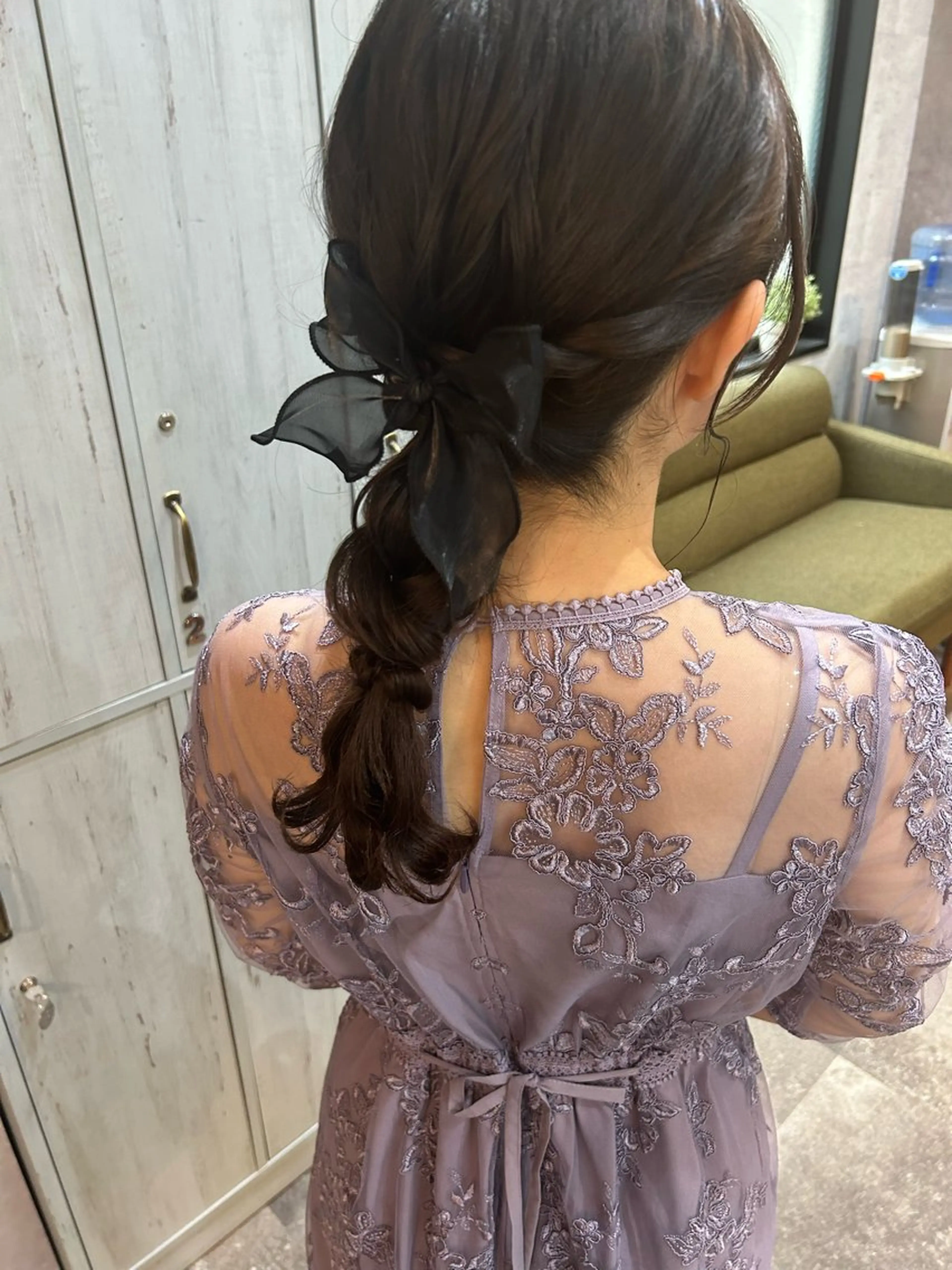 セミロング ヘアアレンジ ヘアセット 飯塚 沙衣のヘアスタイル
