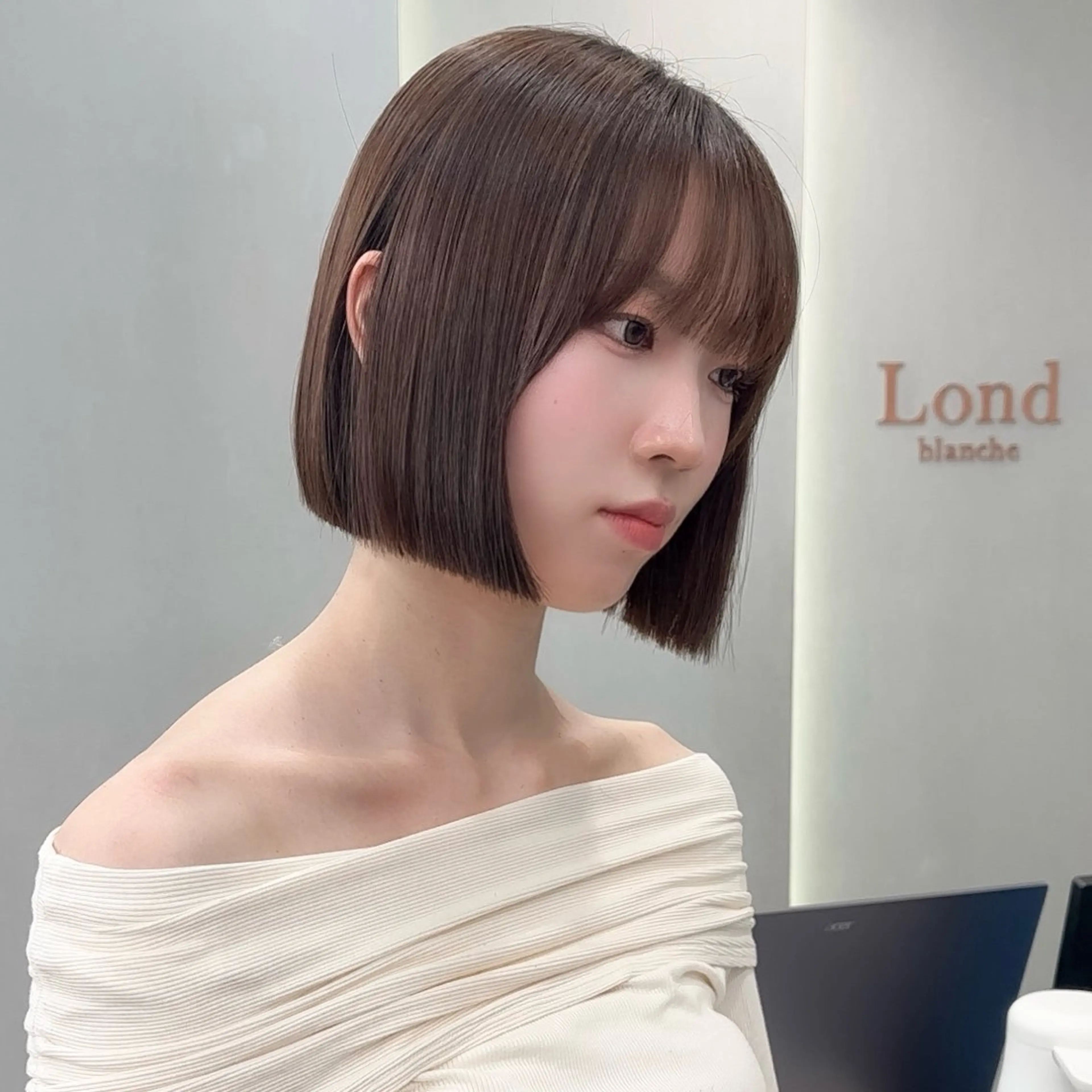ショート カット ヘアカラー トリートメント 縮毛矯正/韓国ヘア /ボブ🪄ミズキのヘアスタイル