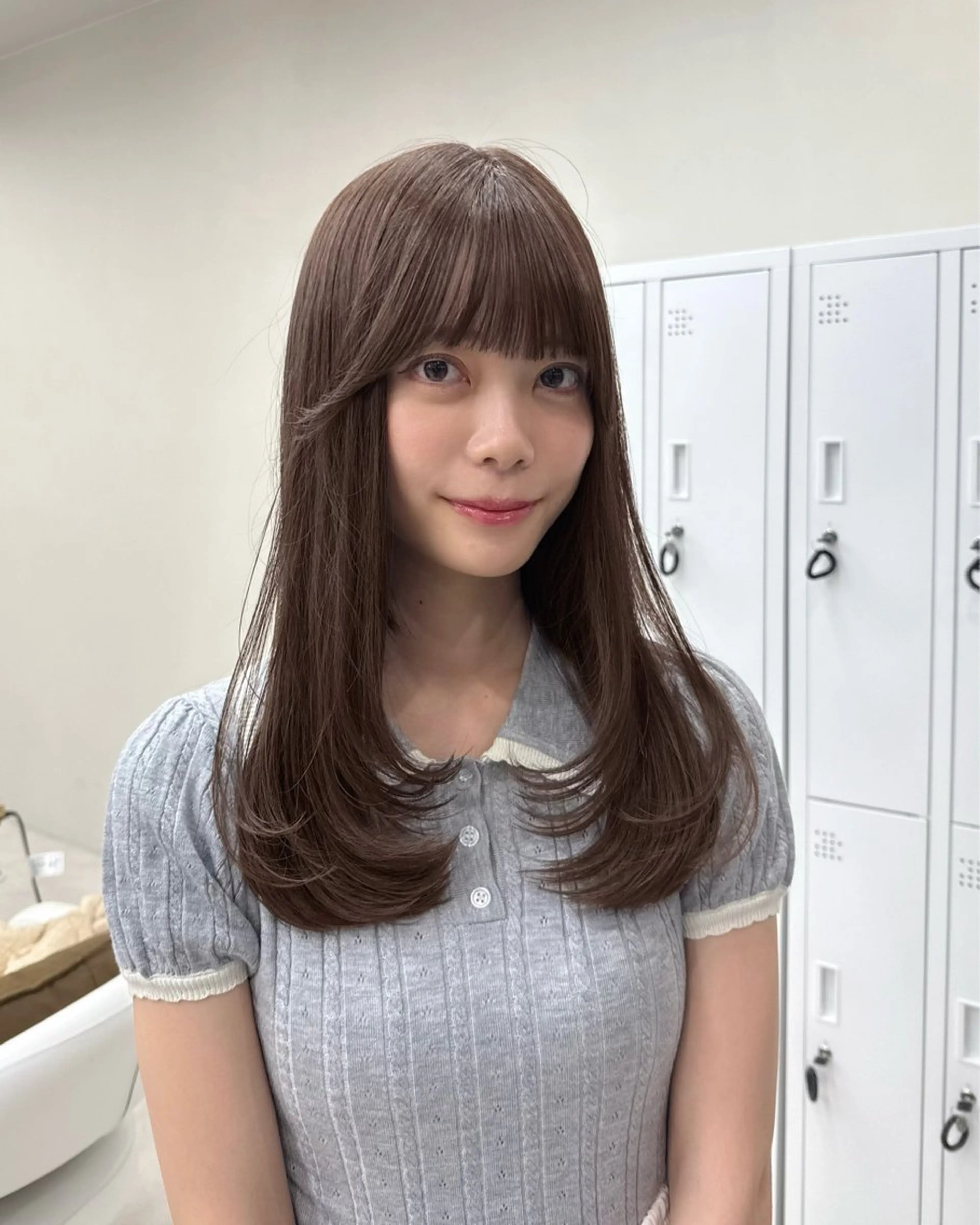 セミロング カット ヘアカラー トリートメント sora/ボブ/ レイヤーカットのヘアスタイル