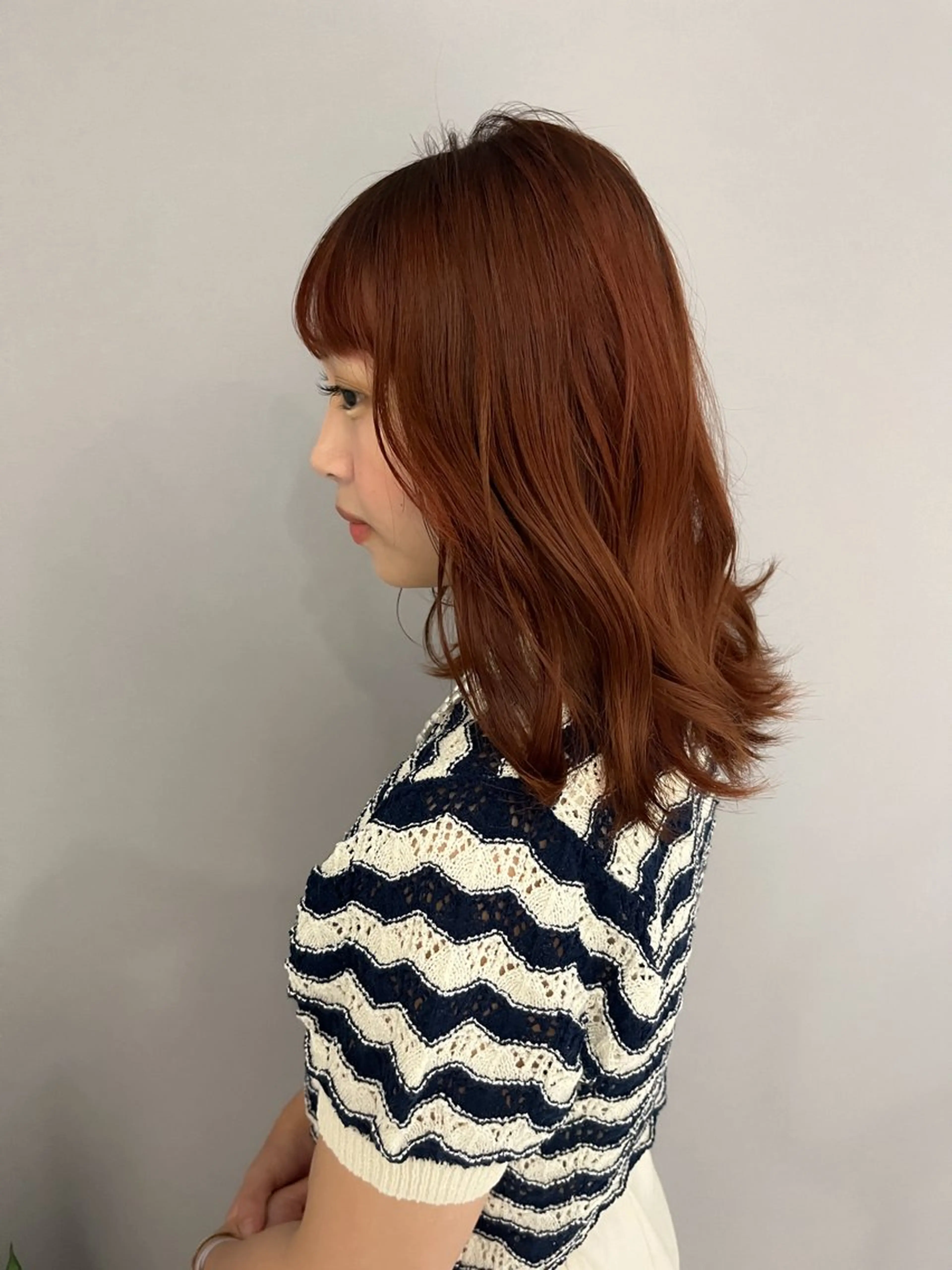 ミディアム カラー ヘアカラー 坂本 理輝のヘアスタイル