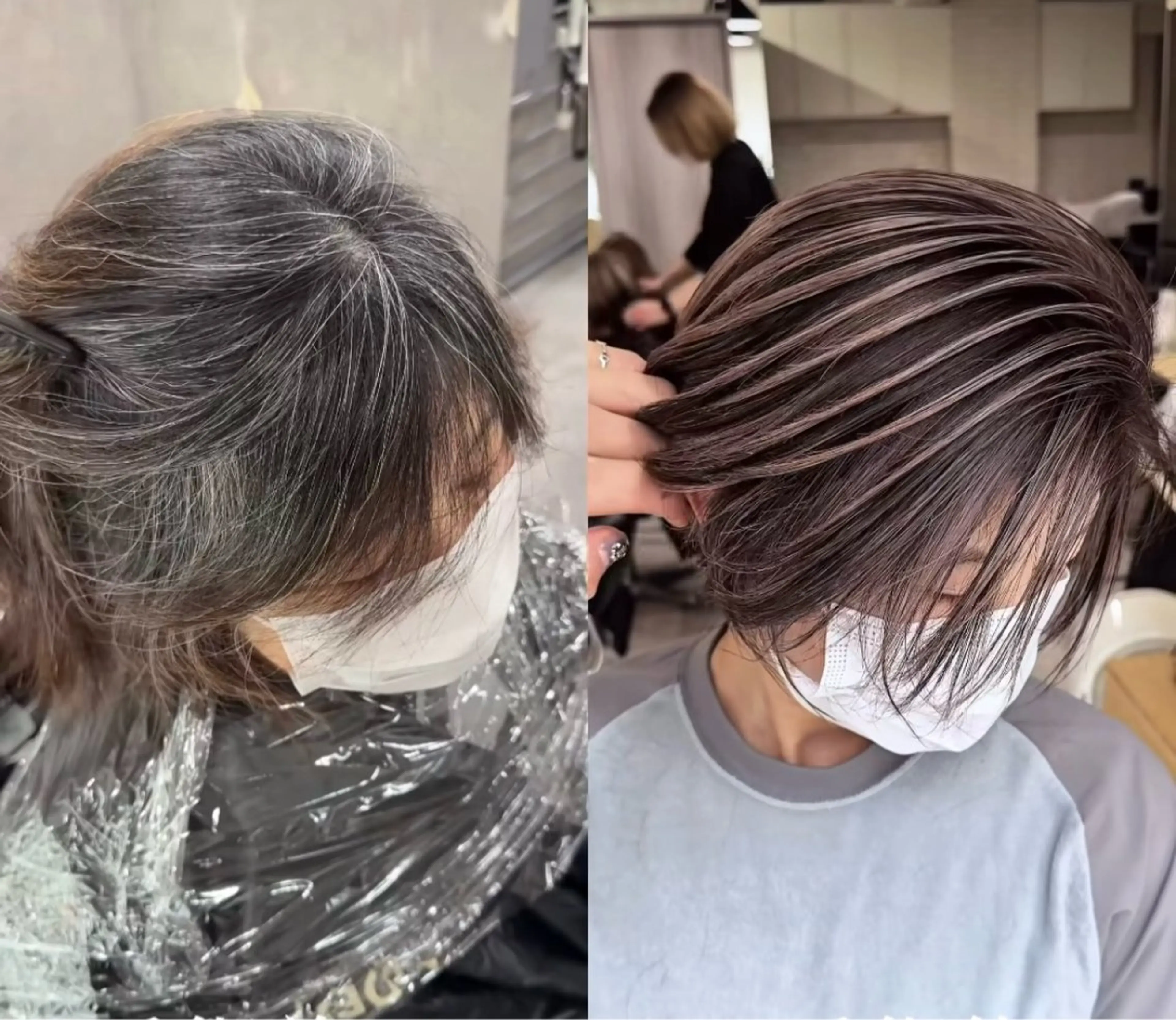 白髪ぼかしハイライト+メンテナンスカット（補足説明ご覧ください）の写真