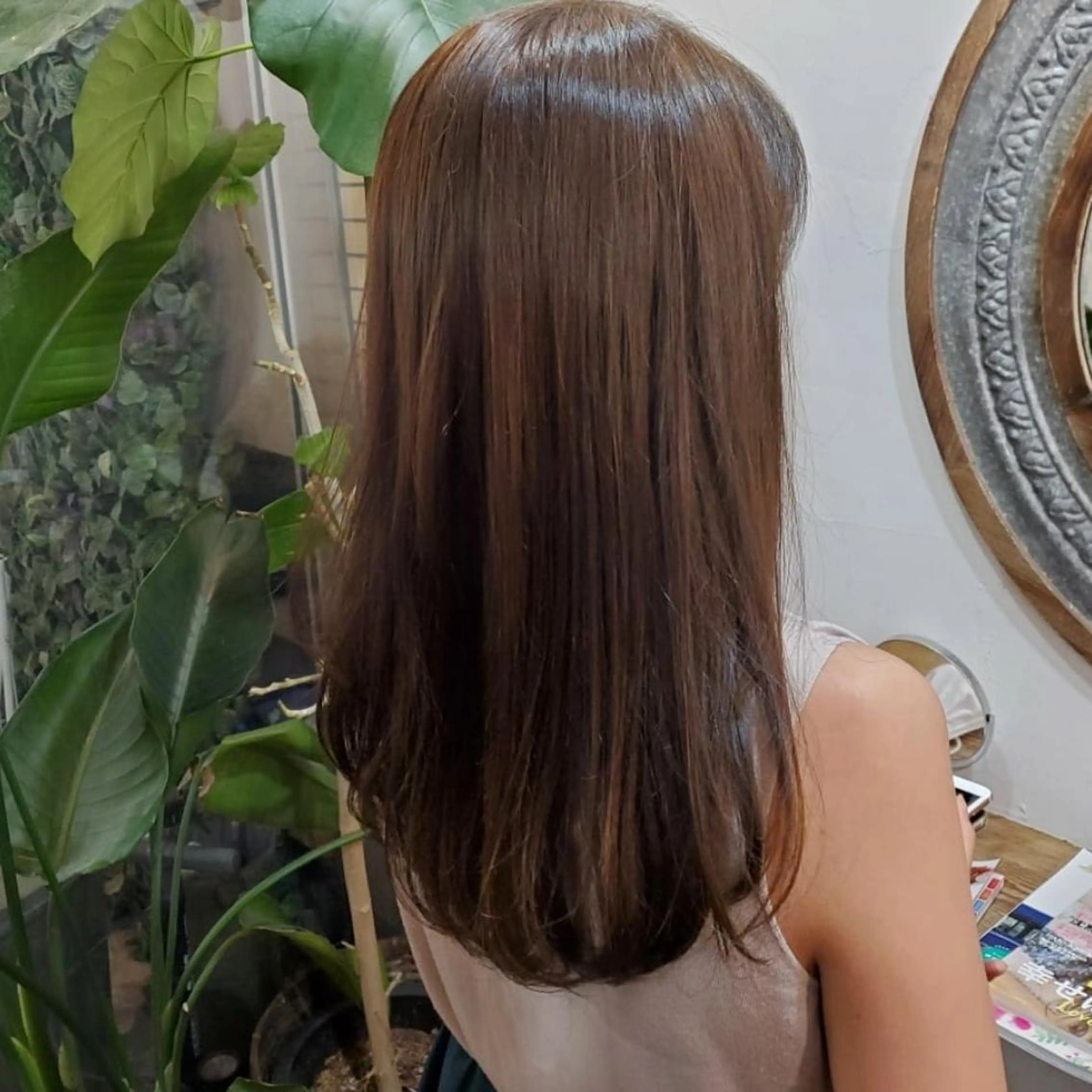 ロング カラー カット 縮毛矯正 トリートメント フリーランス所属・韓国ヘア レイヤー くびれヘアMATSUのヘアスタイル