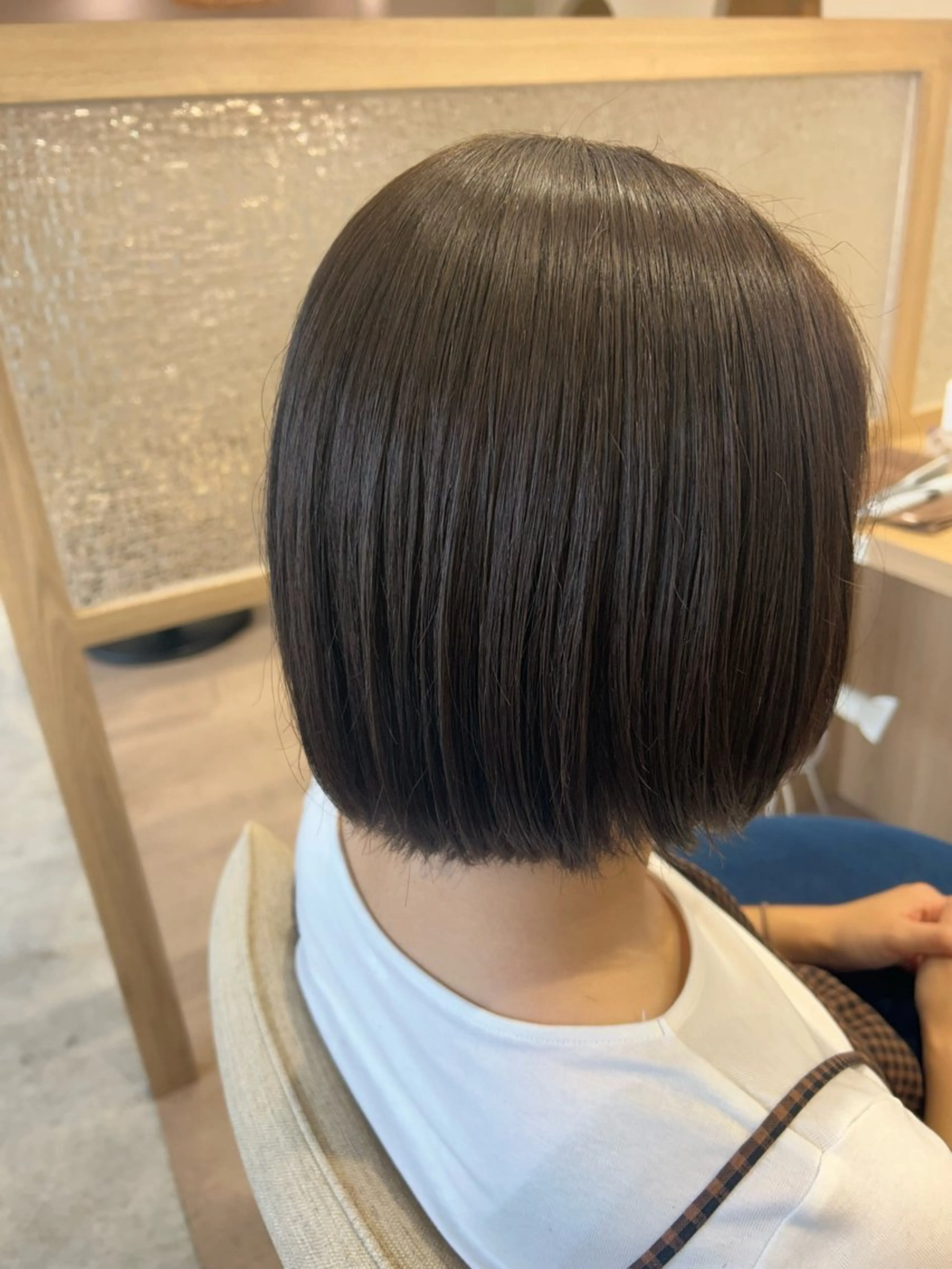ミディアム カラー ヘアカラー トリートメント 癖毛￤ボブ￤暖色 🍒竹下 茜🍒のヘアスタイル