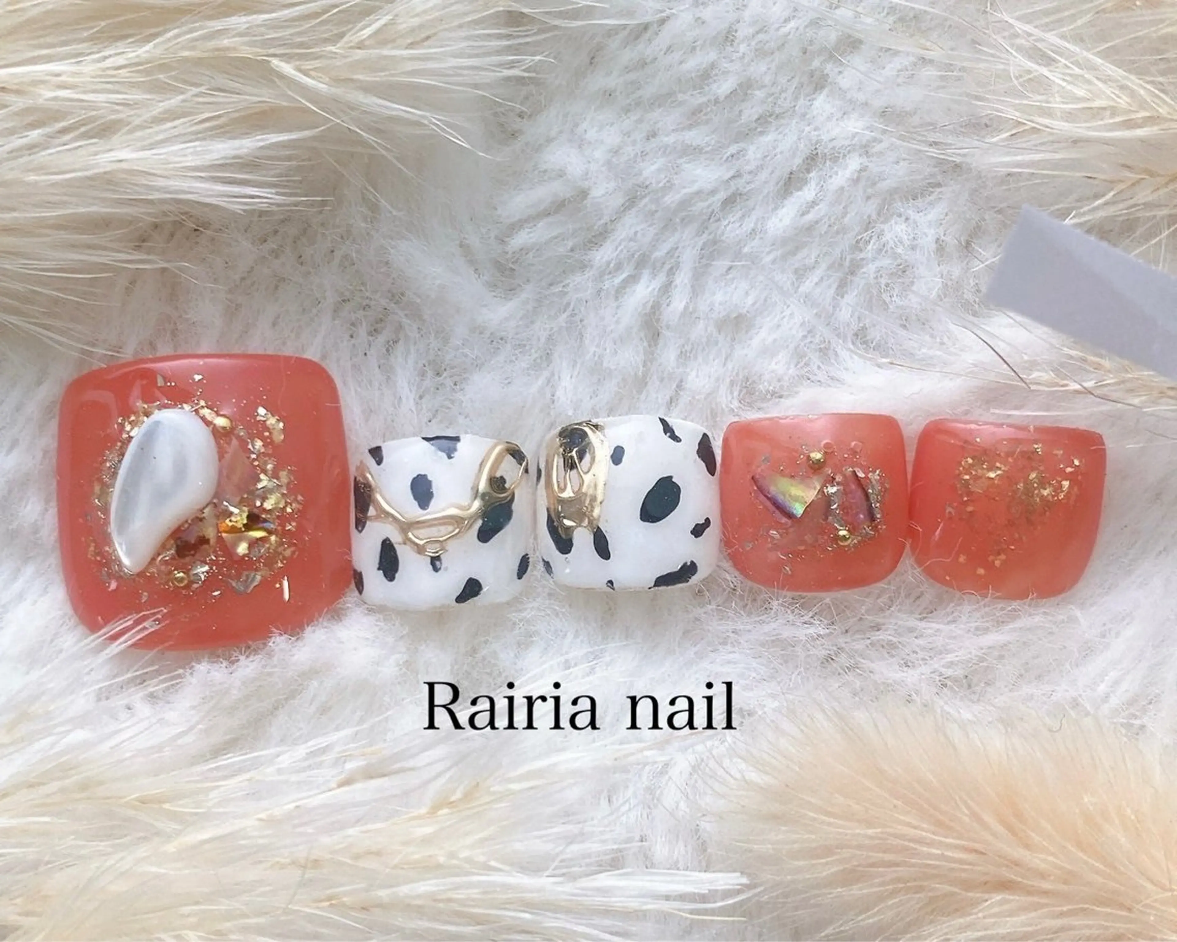 ネイル フットネイル ジェルネイル 持ち込み パラジェル Rairia Kanonのネイルデザイン