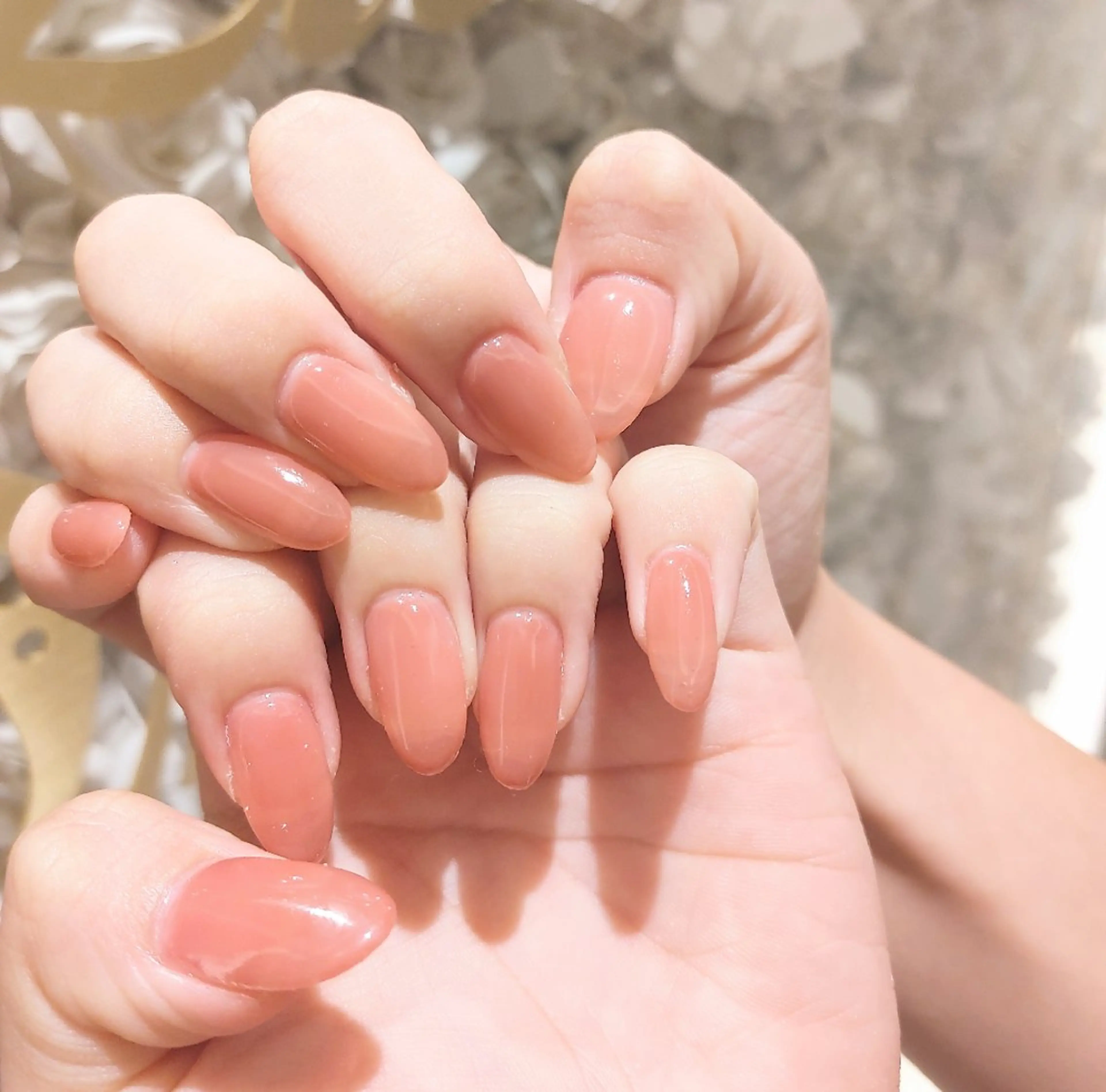 ネイル 長さ出し ワンカラーネイル La Luna アヤカのネイルデザイン