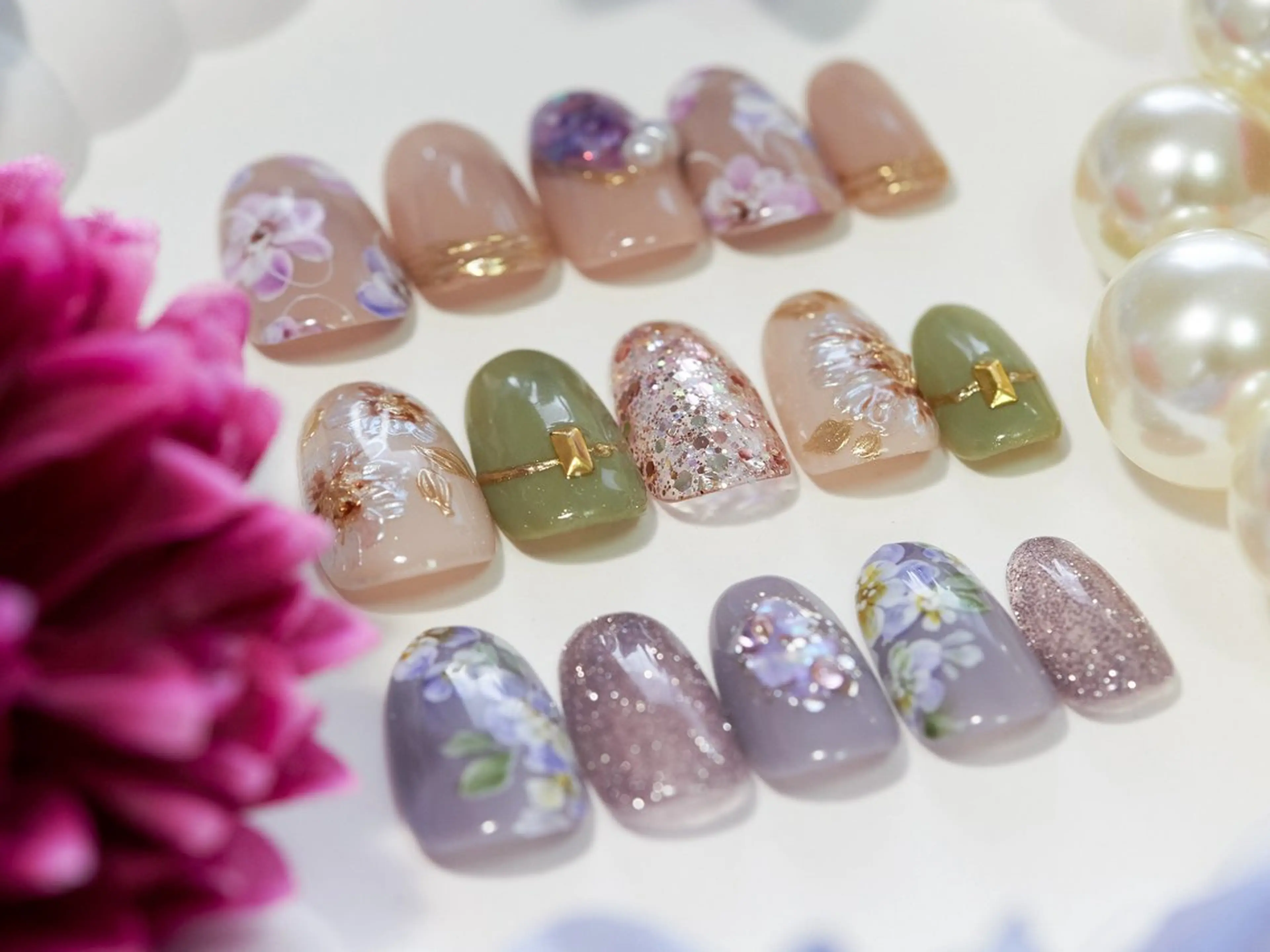 ネイル フラワーネイル nail myuu【ネイルミュー】所属・nail myuu 【ネイルミュー】のネイルデザイン