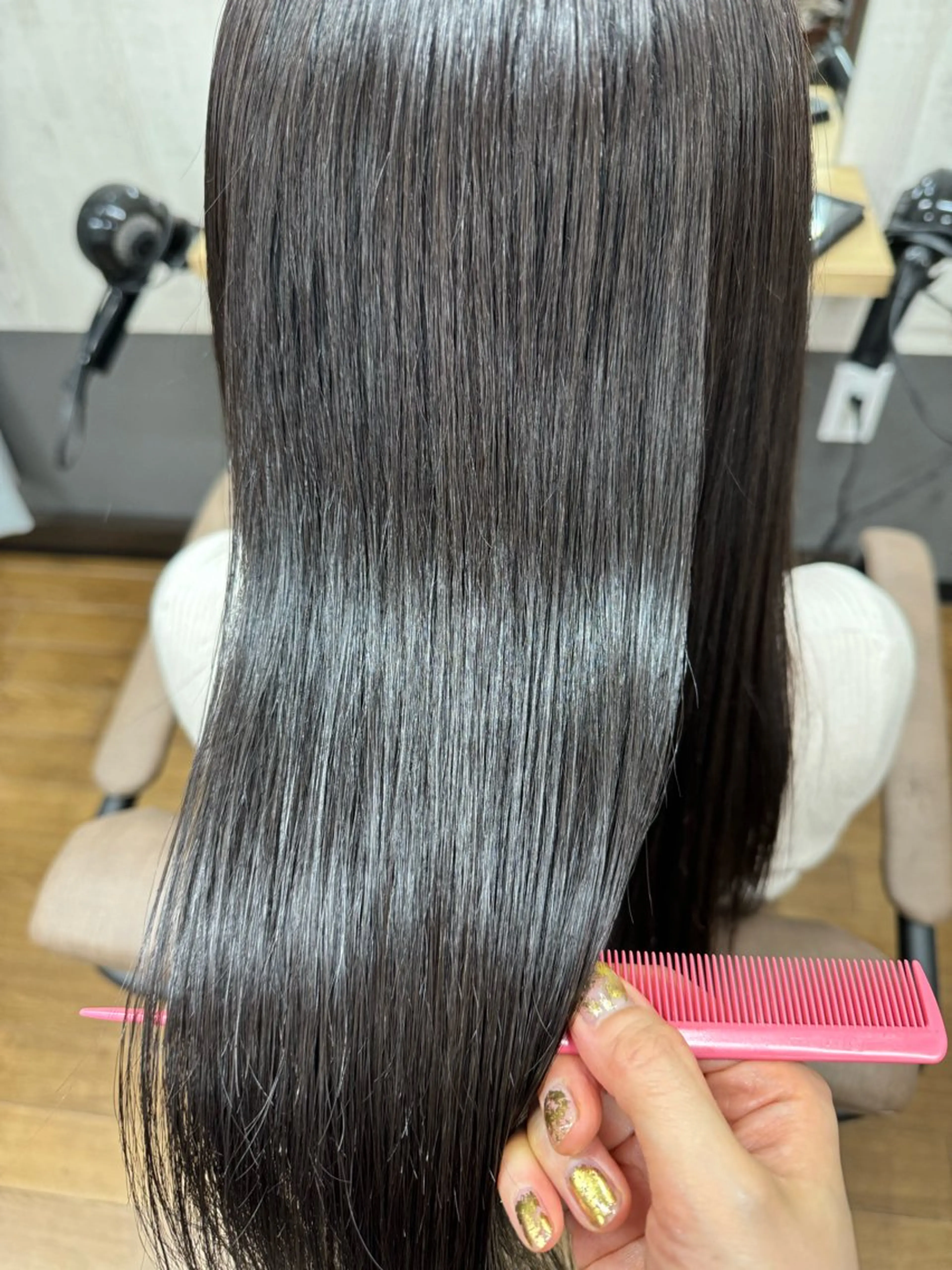 ロング ロング カット 縮毛矯正 トリートメント TELA HAIR 稲毛店　千尋のヘアスタイル