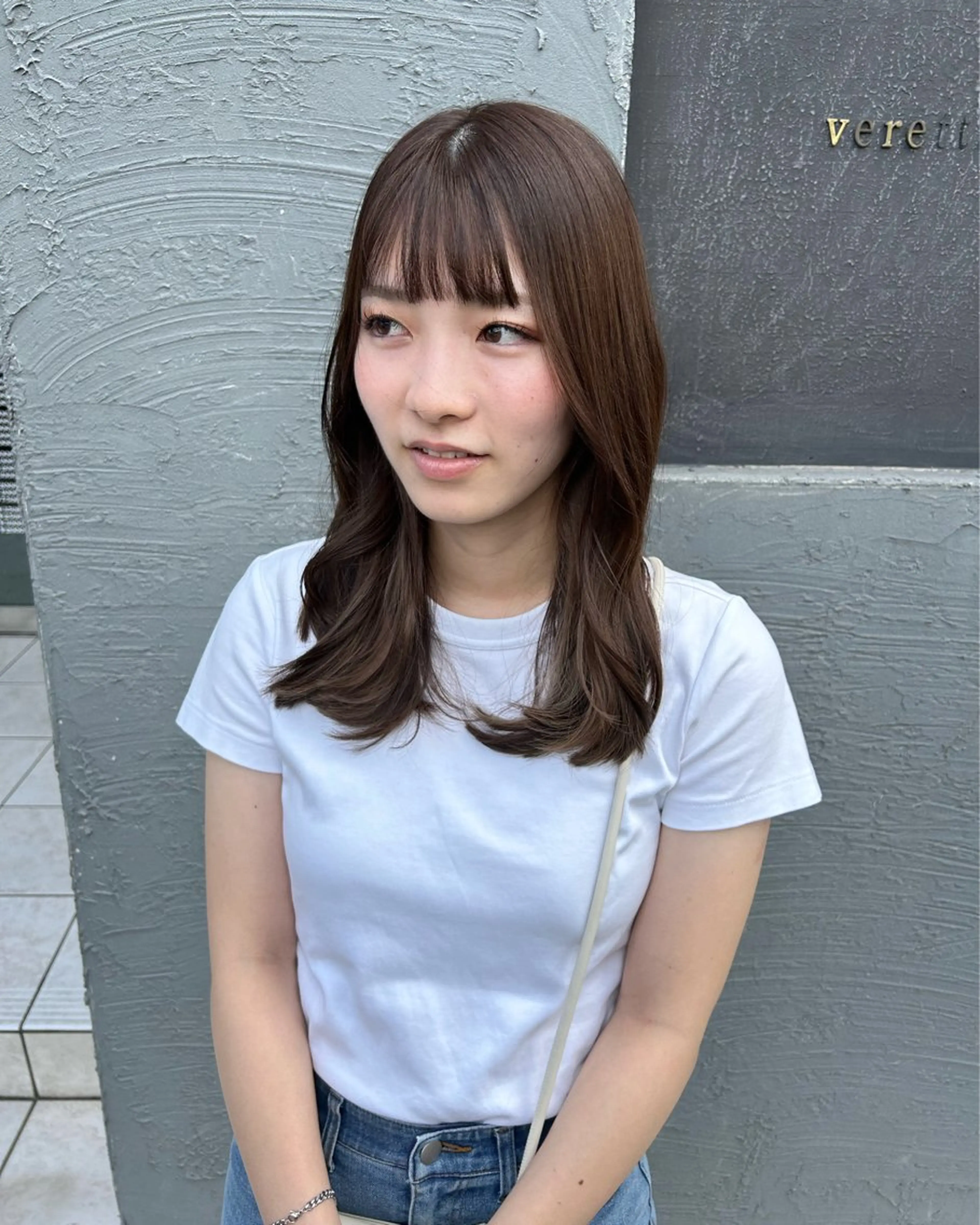 セミロング カラー 馬場 瑞穂のヘアスタイル