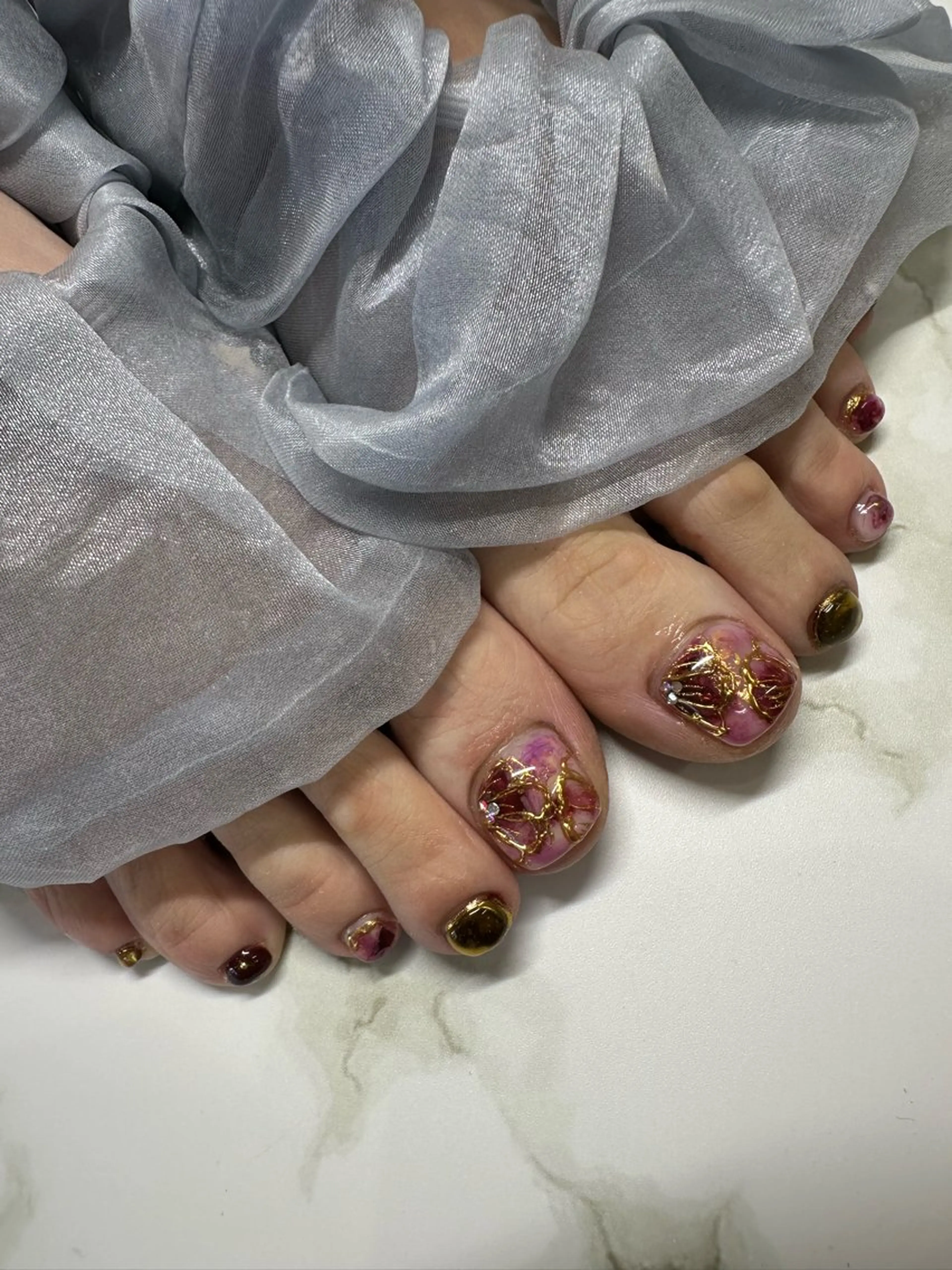 ネイル フットネイル AOAQUA SHIORIのネイルデザイン