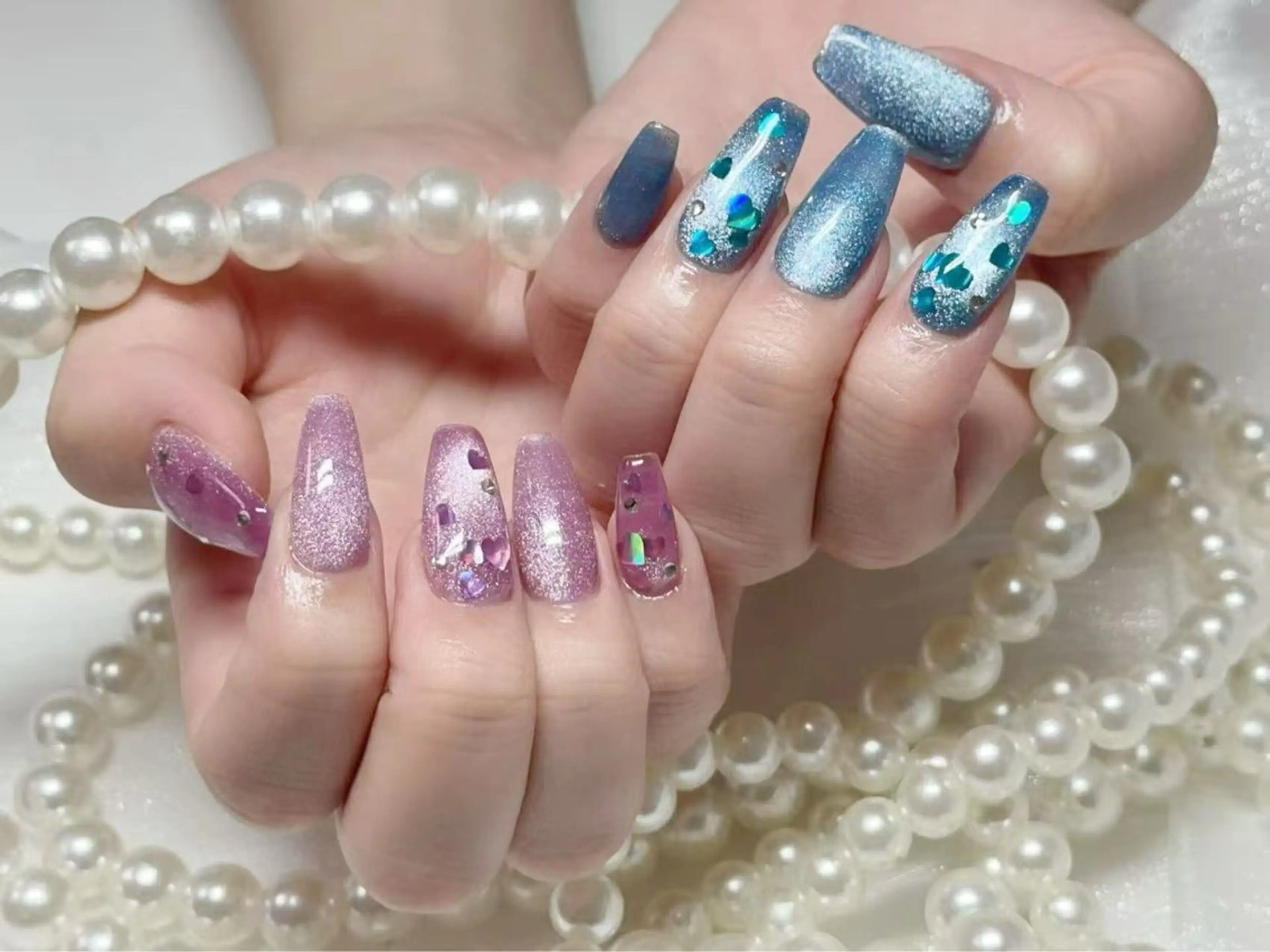 ネイル クリアネイル 成人式 フラッシュネイル フットネイル フレンチネイル 💫KASUMI 💅のネイルデザイン