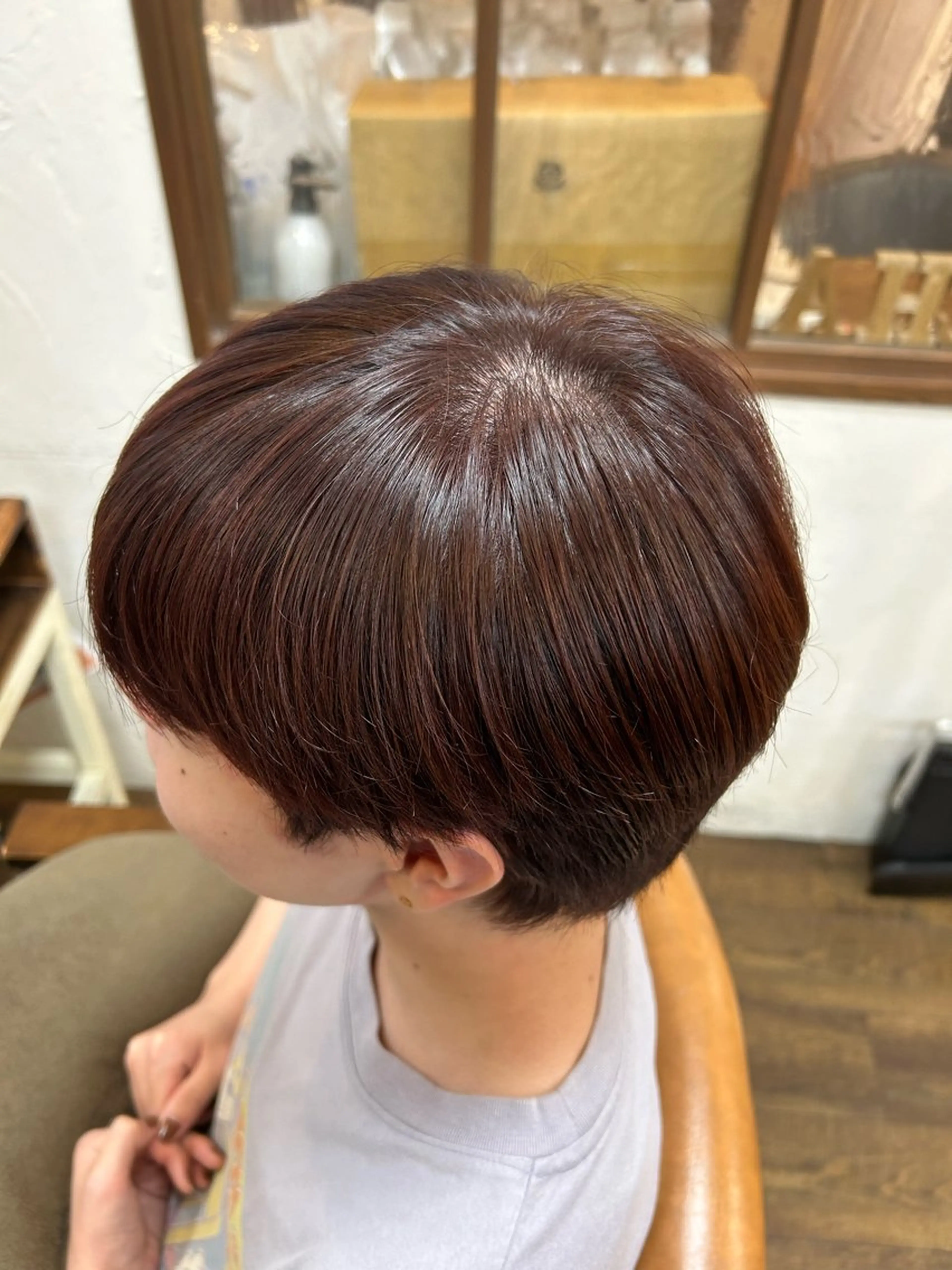 ショート カラー ブラウンカラー ヘアカラー 徳 永のヘアスタイル