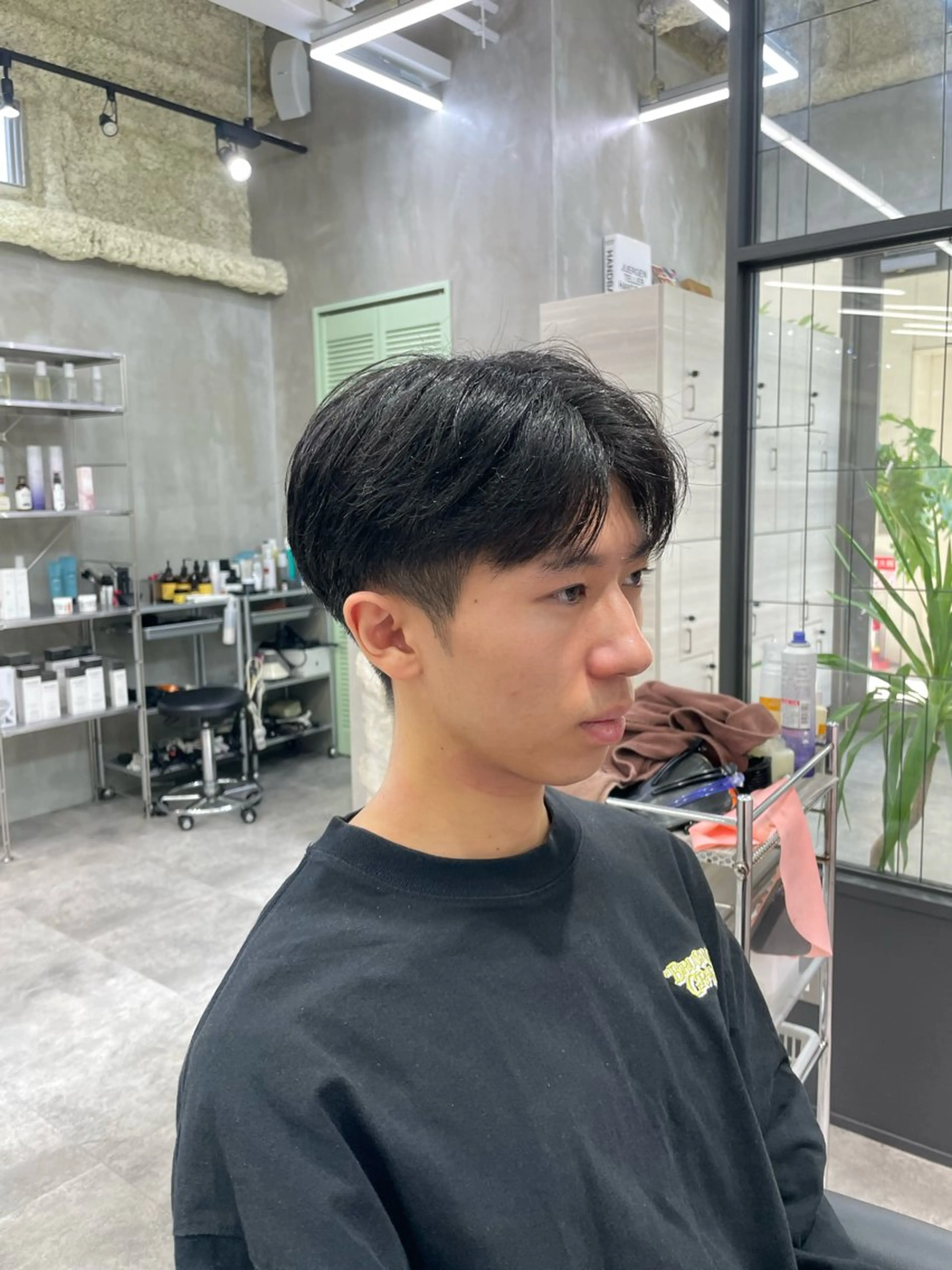 パーマ メンズ センターパート カット the path Seiyaのヘアスタイル
