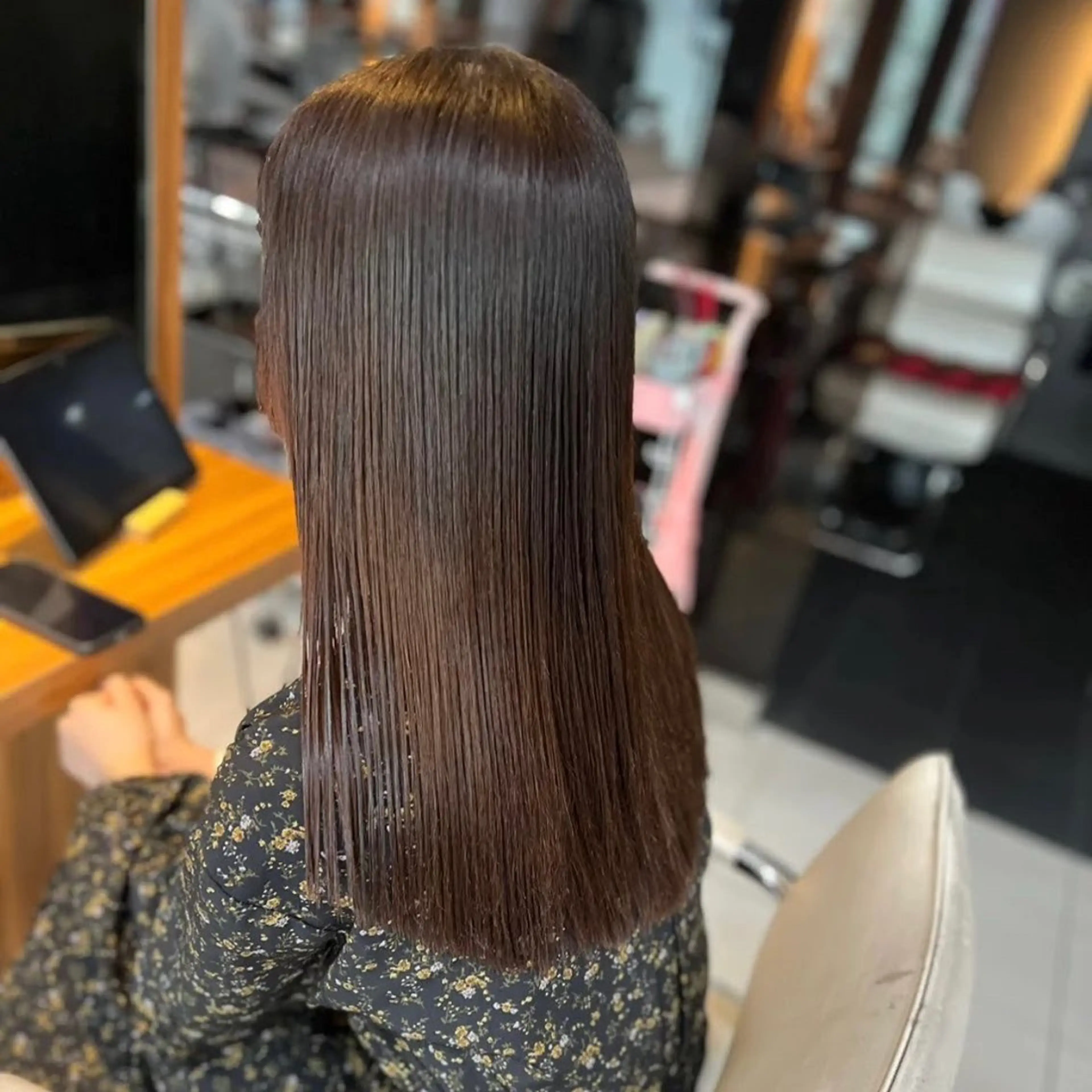 ロング パーマ ストレートパーマ 白髪ぼかし￤中央林間 ￤柳川拓哉のヘアスタイル
