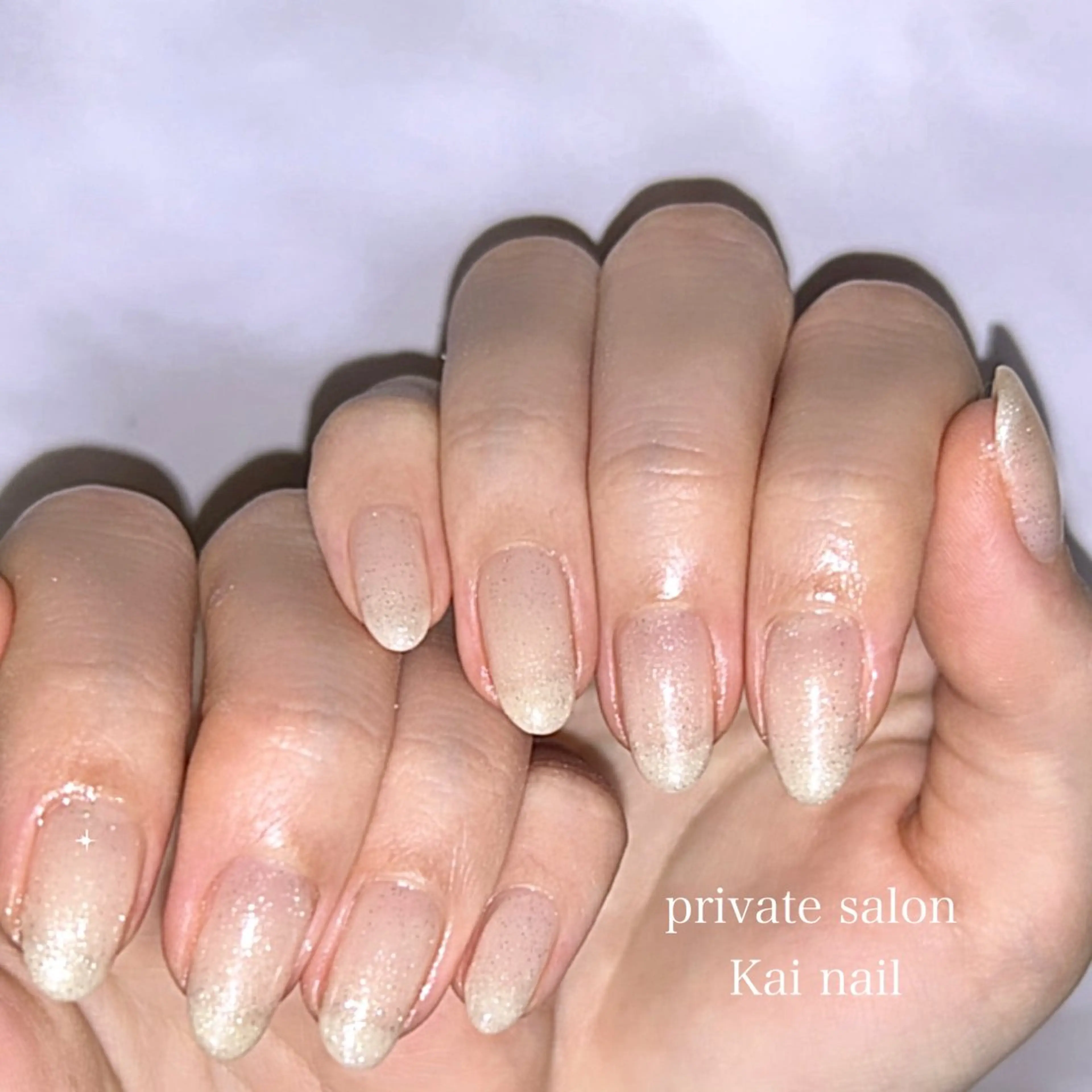 ネイル ガーリー 韓国ネイル ラメ(グリッター) マグネットネイル シンプルネイル Kai  nail Mayukoのネイルデザイン