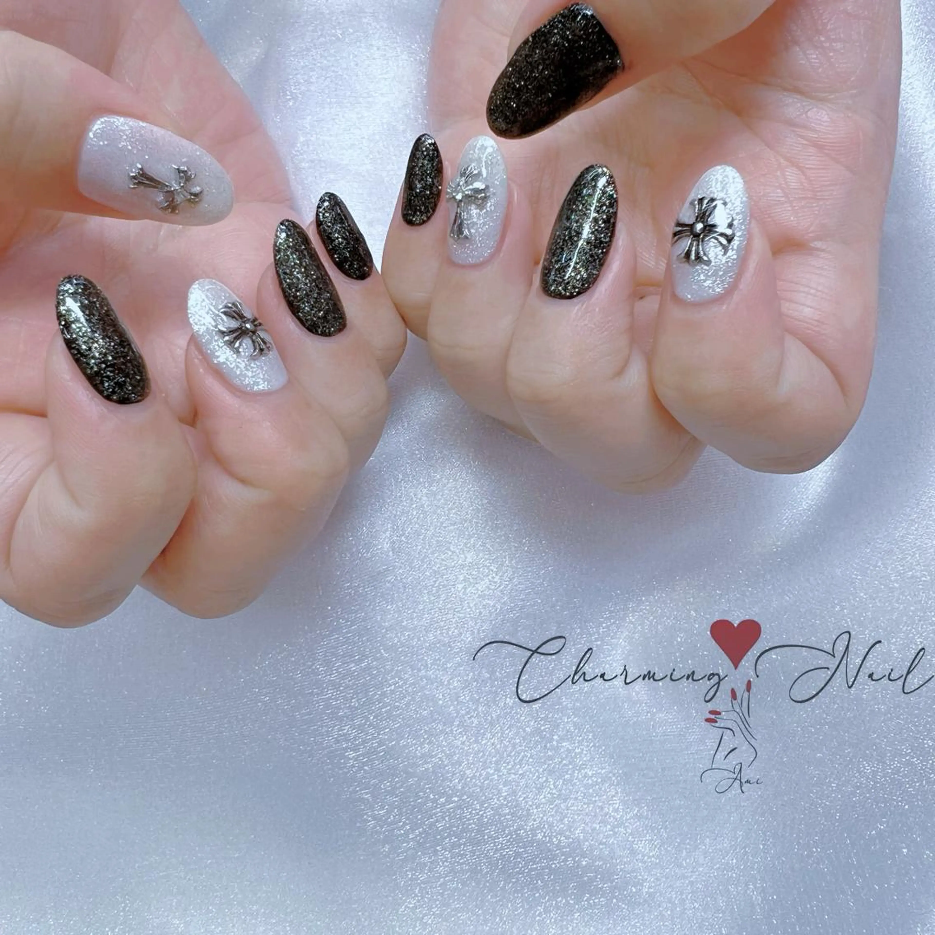 ネイル ジェルネイル キラキラネイル ラメ(グリッター) 持ち込み シンプルネイル Charming❤️Nail所属・Nailist Amiのその他イメージ