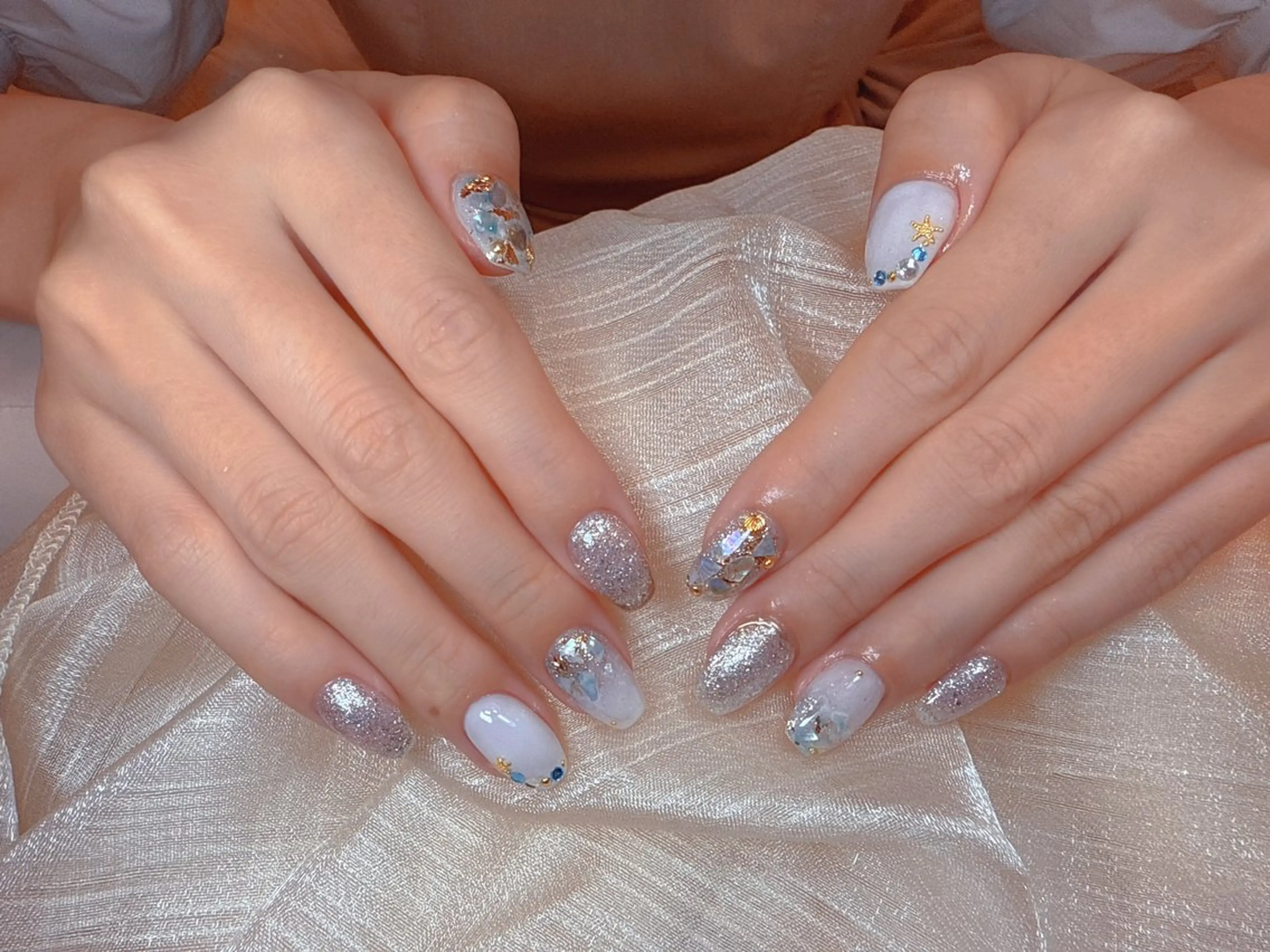 ネイル キラキラネイル ハンドネイル 恵比寿 The Nailのネイルデザイン