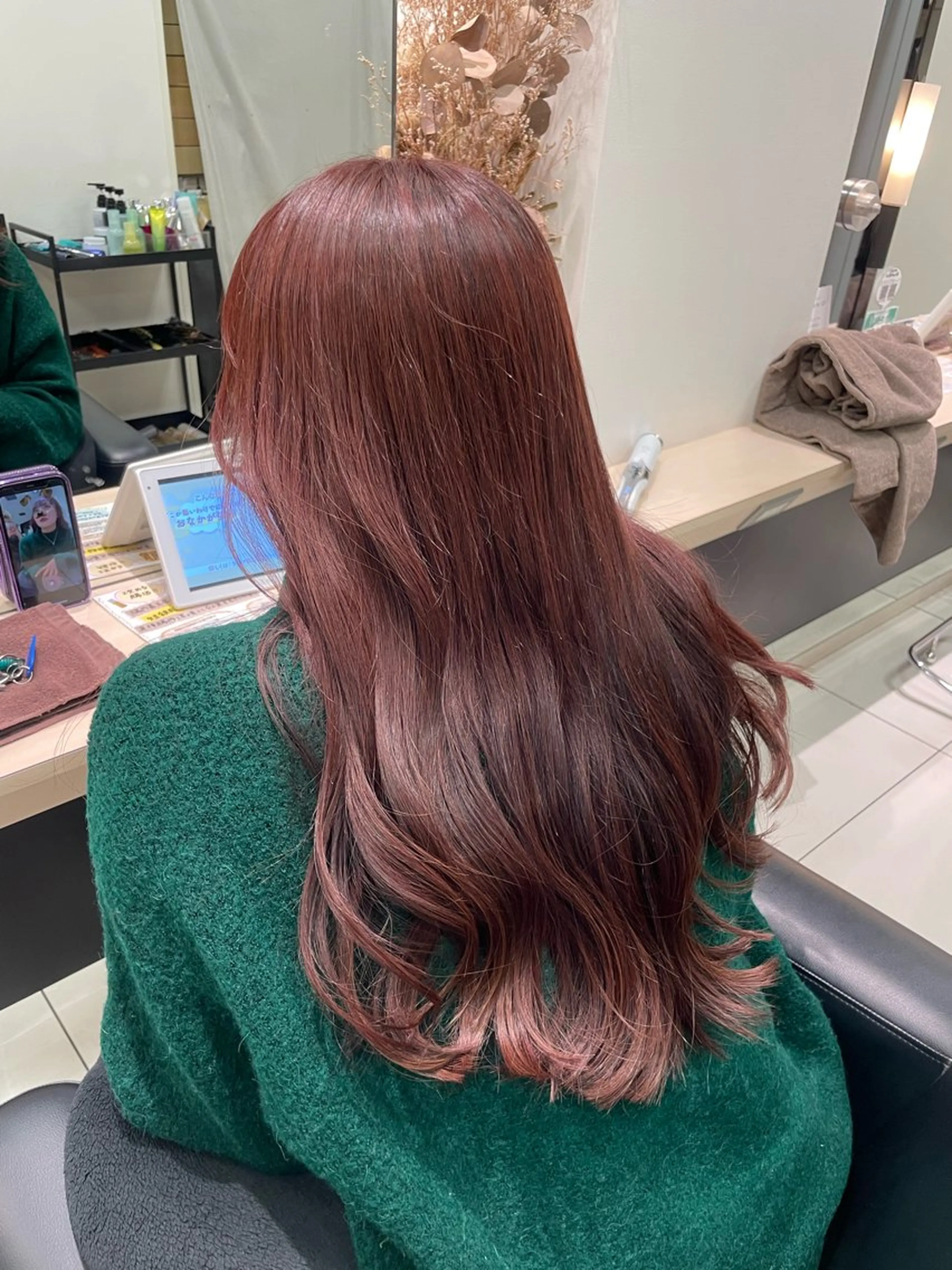 ロング カラー トリートメント トリートメント クロスパーマ/うる艶 カラー/Kurumiのヘアスタイル