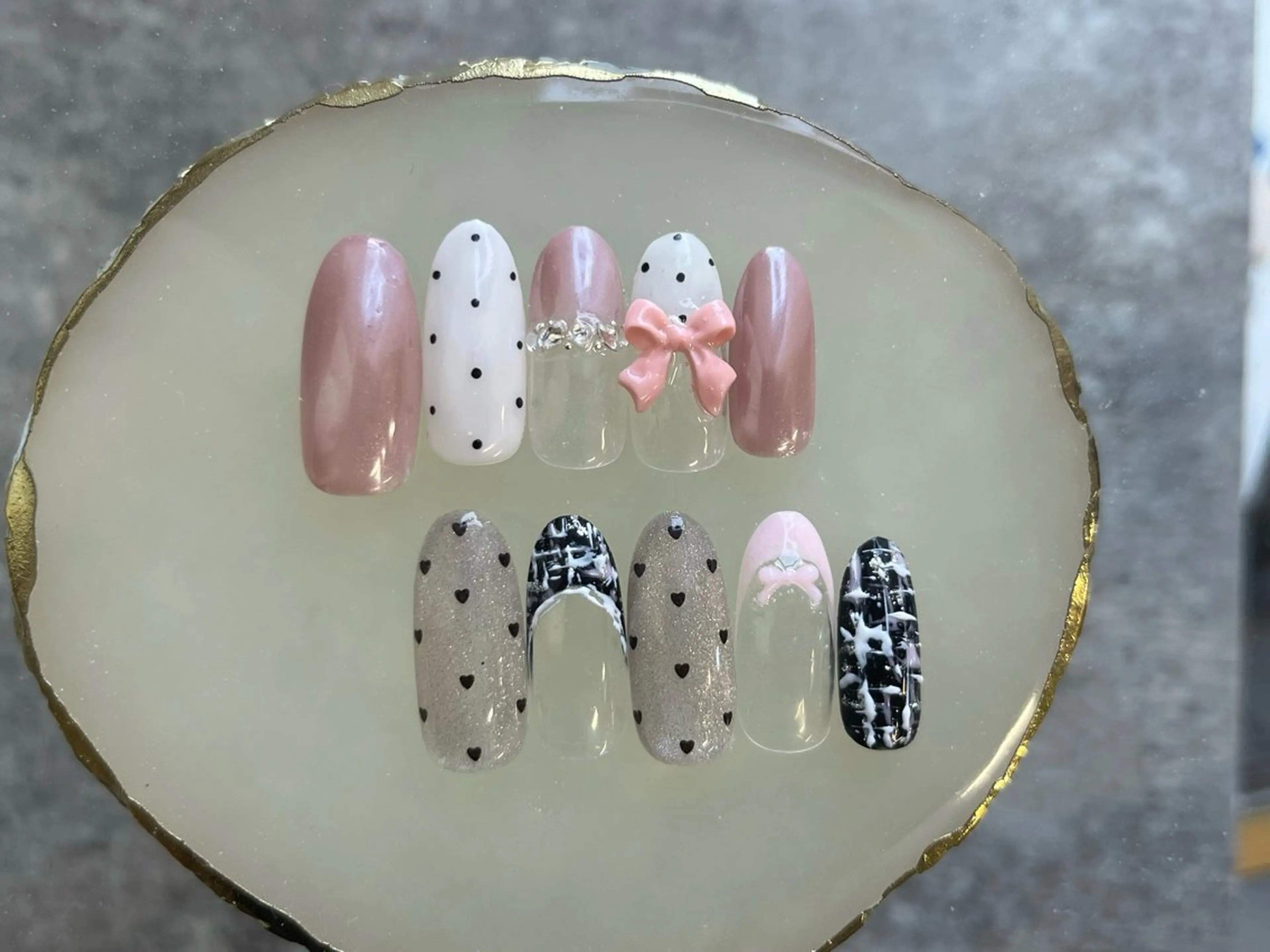 [ハンド]♡オフあり♡🎀リボンサンプルネイル🎀の写真