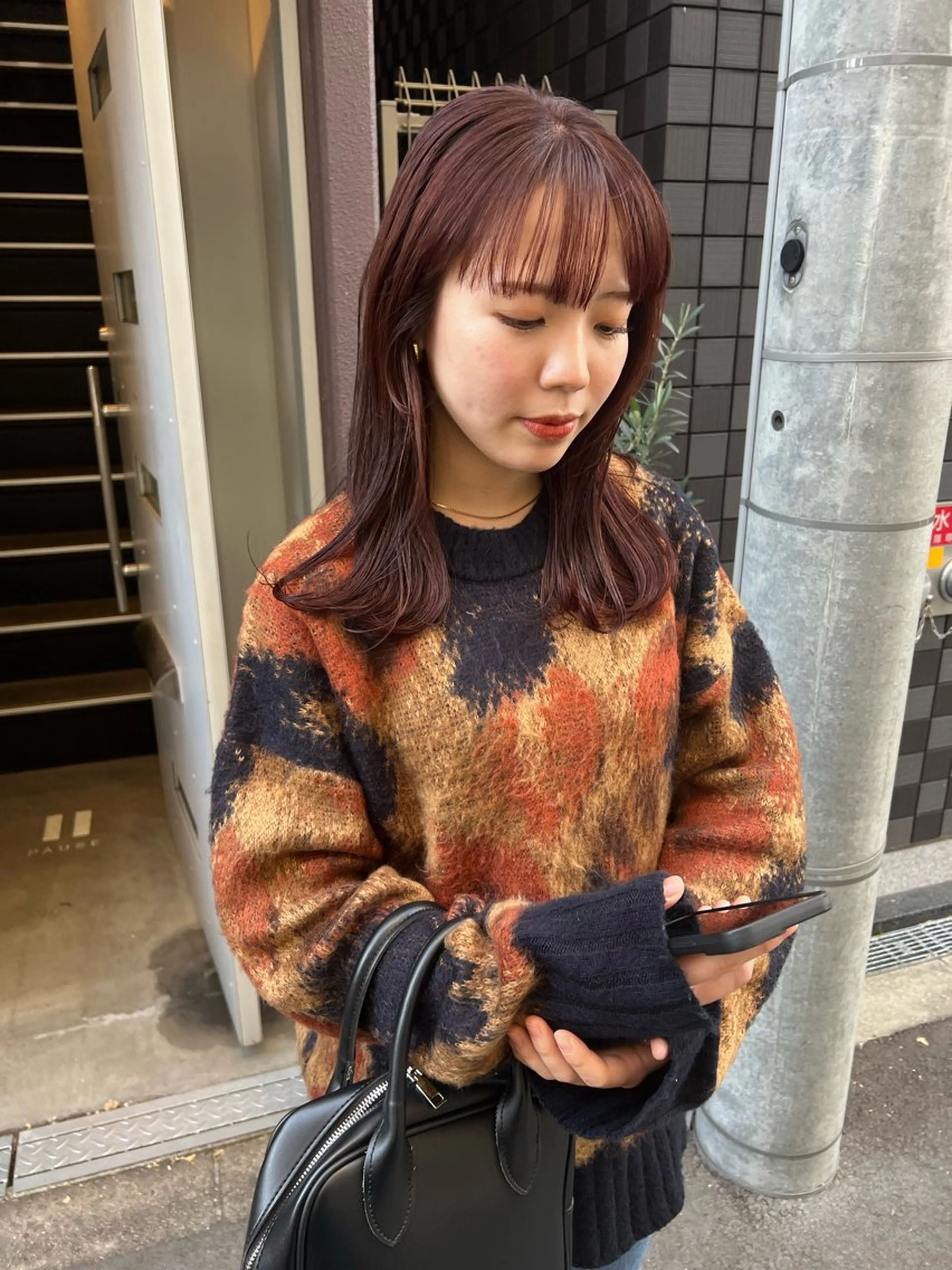 カラー ハナ🌼 梅田/ボブ/パーマのヘアスタイル