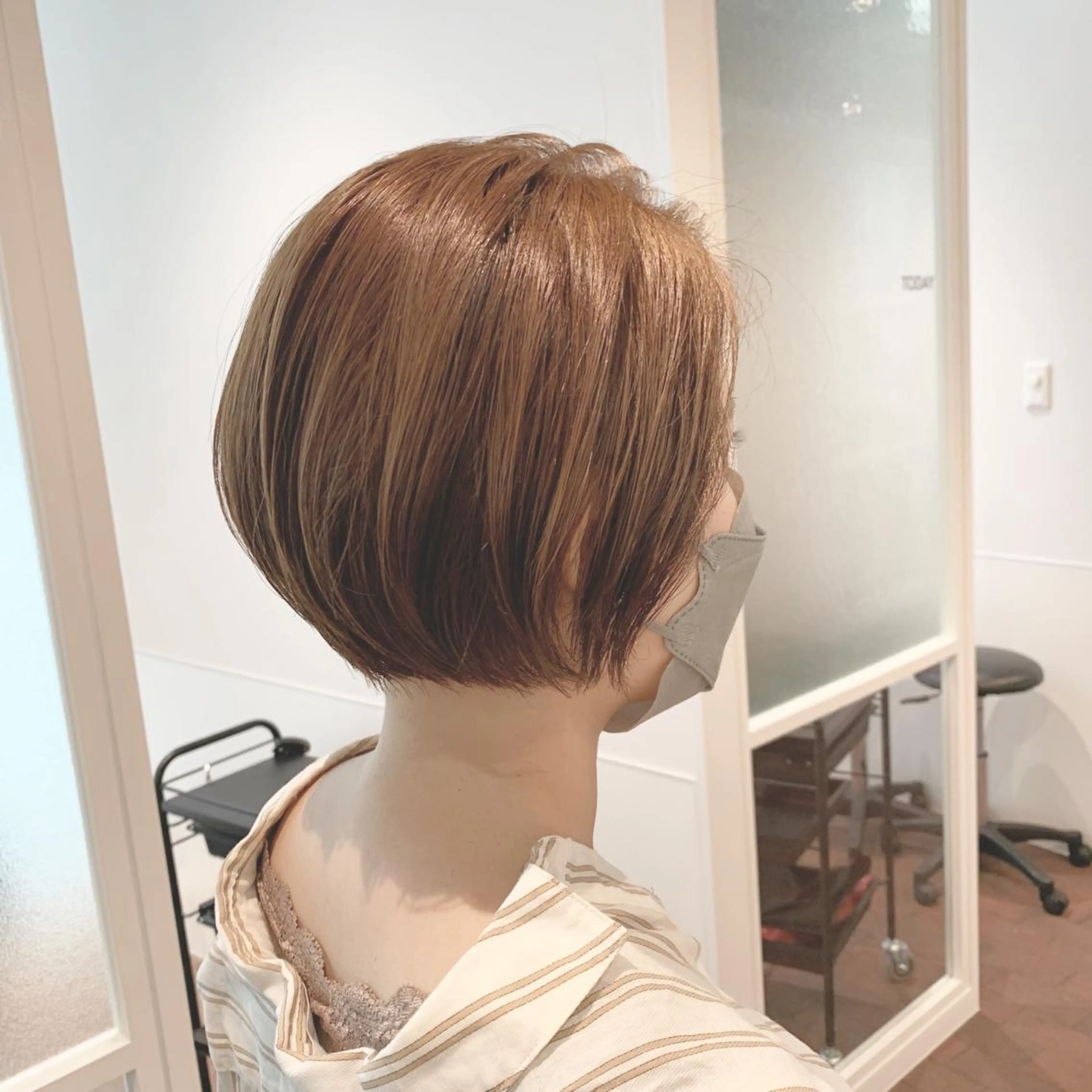 ショート カラー ショートボブ ボブ ショートヘア カット ヘアカラー トリートメント ヘッドスパ GO TODAY SHAiRE SALON 梅田店所属・柔らかくすみカラー ボブ/ショートのヘアスタイル