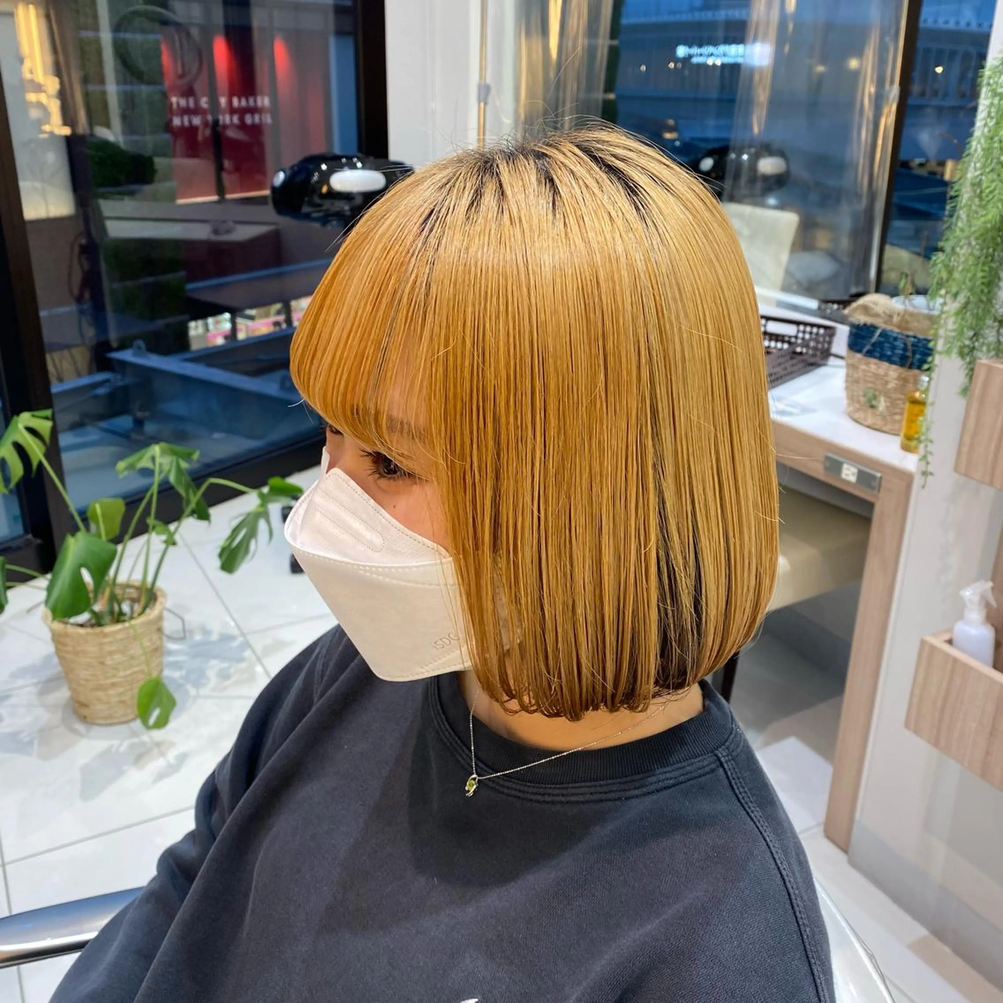 ミディアム カラー ボブ 🌱メンズパーマ🌱 篠崎 はやとのヘアスタイル