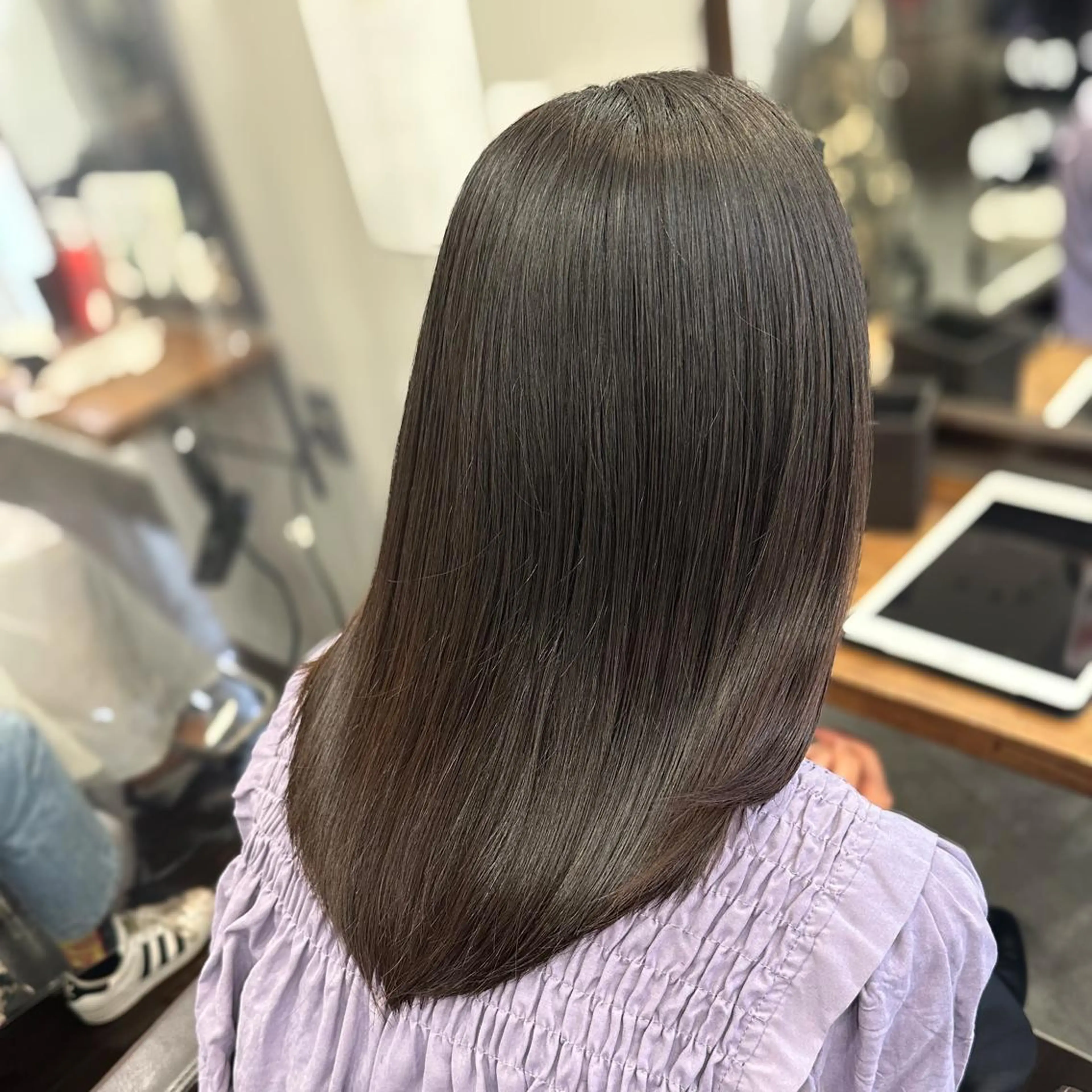 ミディアム ヘアアレンジ カット トリートメント ヘッドスパ DANY🦋名駅✂︎ 艶髪/透明感カラーのヘアスタイル