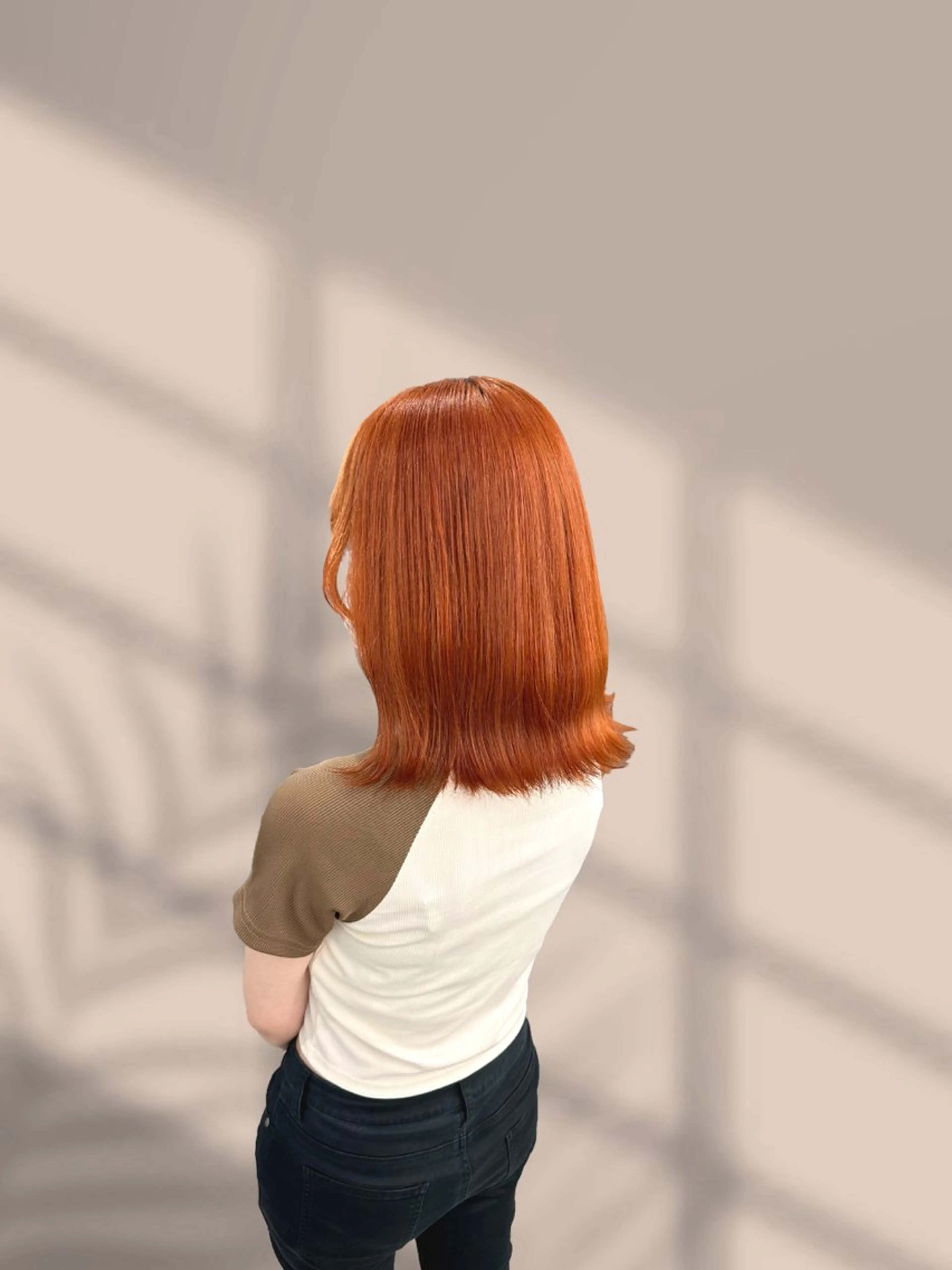 ミディアム カラー オレンジ ヘアカラー トリートメント ヘアセット くすみミルクティー/ ブラウン🪡TOWAのヘアスタイル